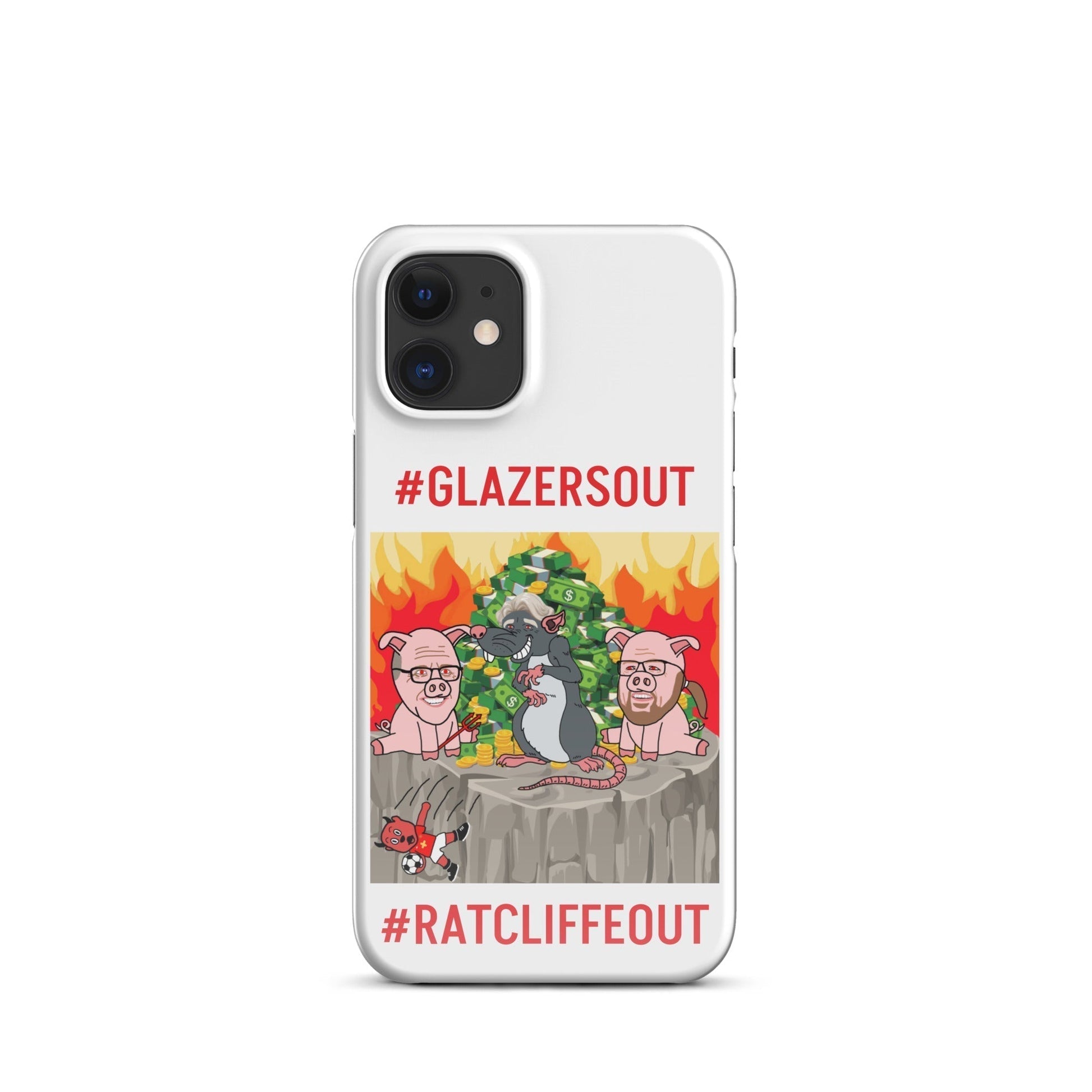 Manchester United Ratcliffe Out, Glazers Out Phone Snap case for iPhone® Glossy iPhone 12 Mini Mobile Phone Cases Football GlazersOut Manchester United RatcliffeOut Next Cult Brand