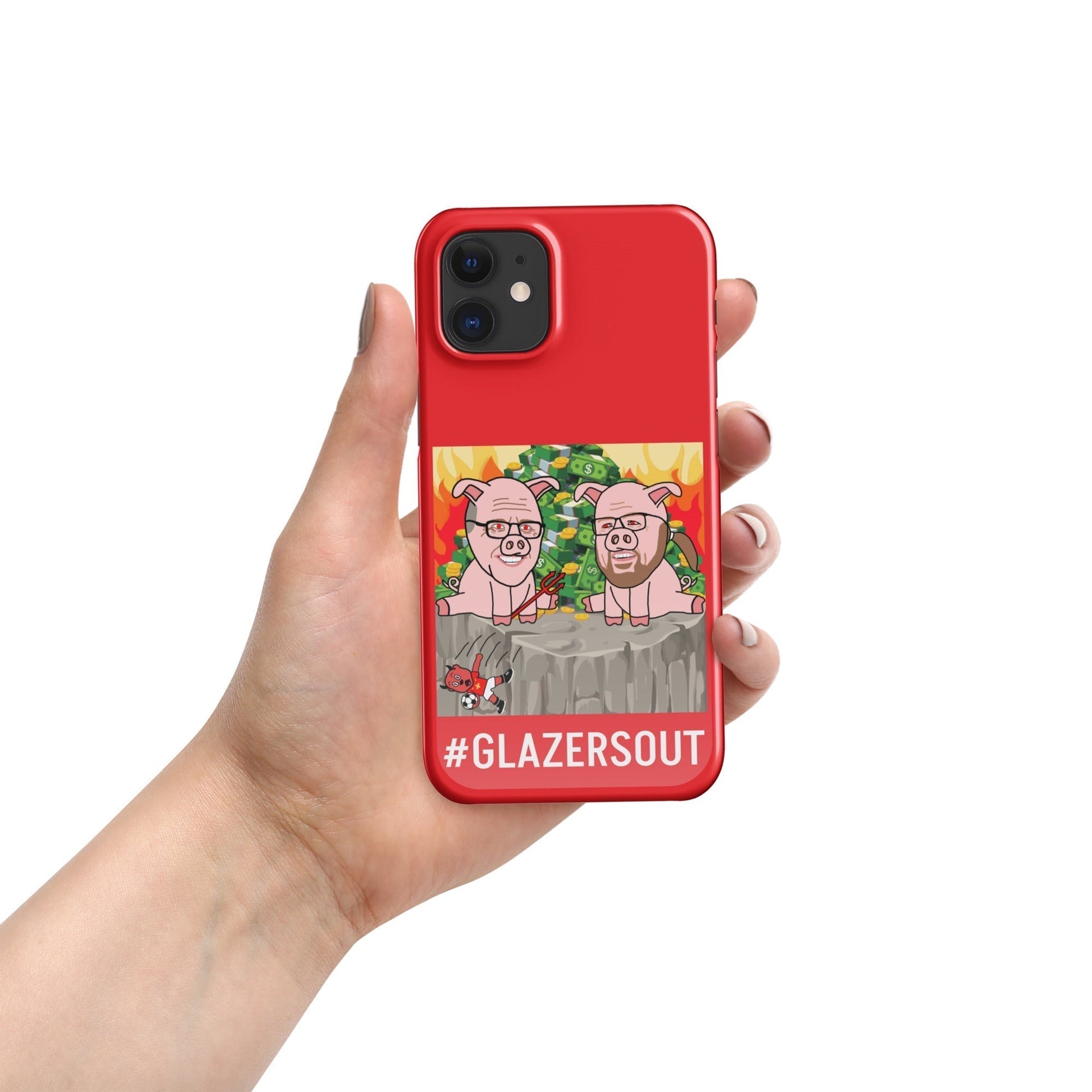 Glazers Out Manchester United Snap case for iPhone® red Glossy iPhone 12 Mini Mobile Phone Cases Football GlazersOut Manchester United Next Cult Brand