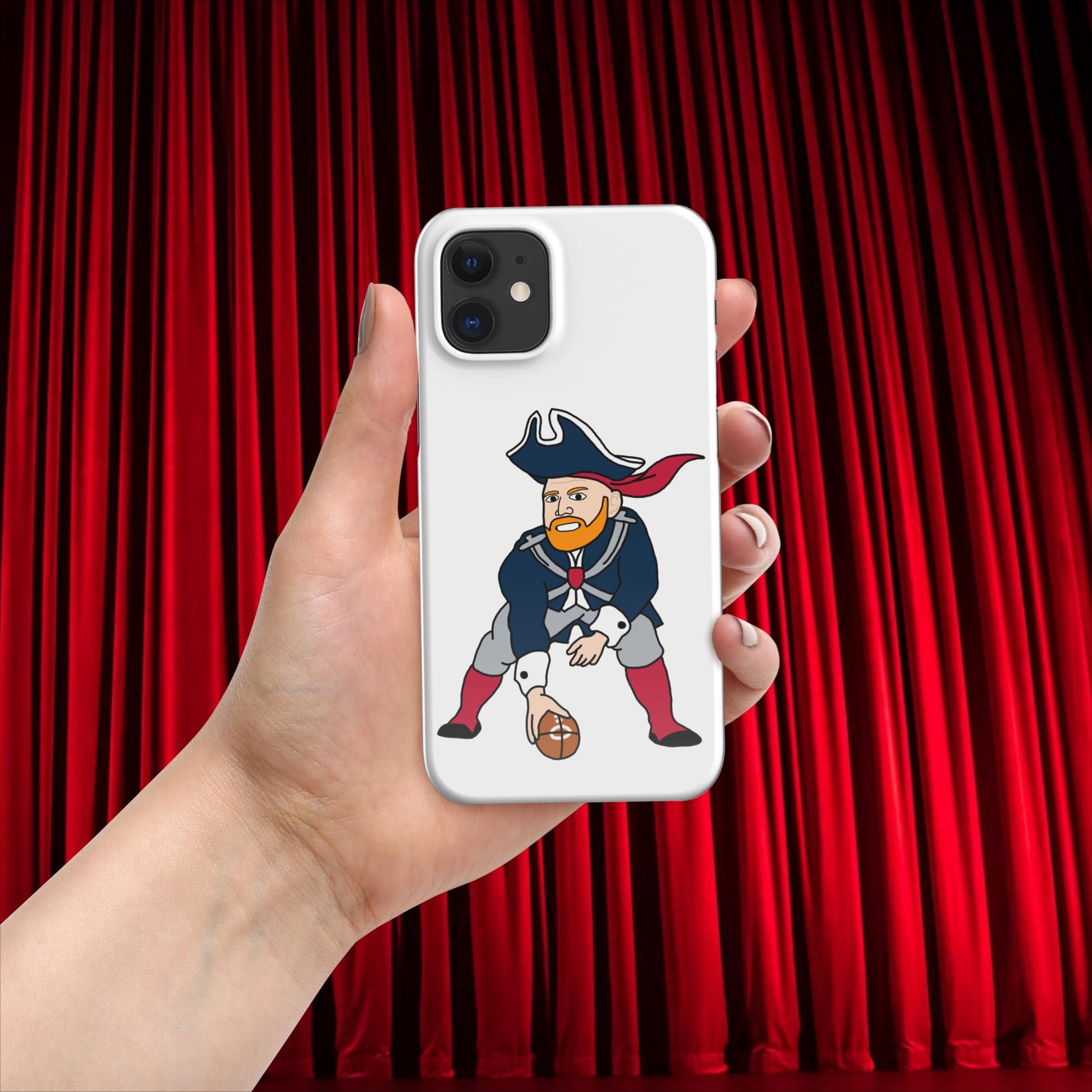 Bill Burrdy New England Patriots NFL Tom Brady Bill Burr Snap case for iPhone Glossy iPhone 12 Mini American Football Bill Burr Monday Morning Podcast New England Patriots NFL Podcasts Stand-up Comedy Next Cult Brand