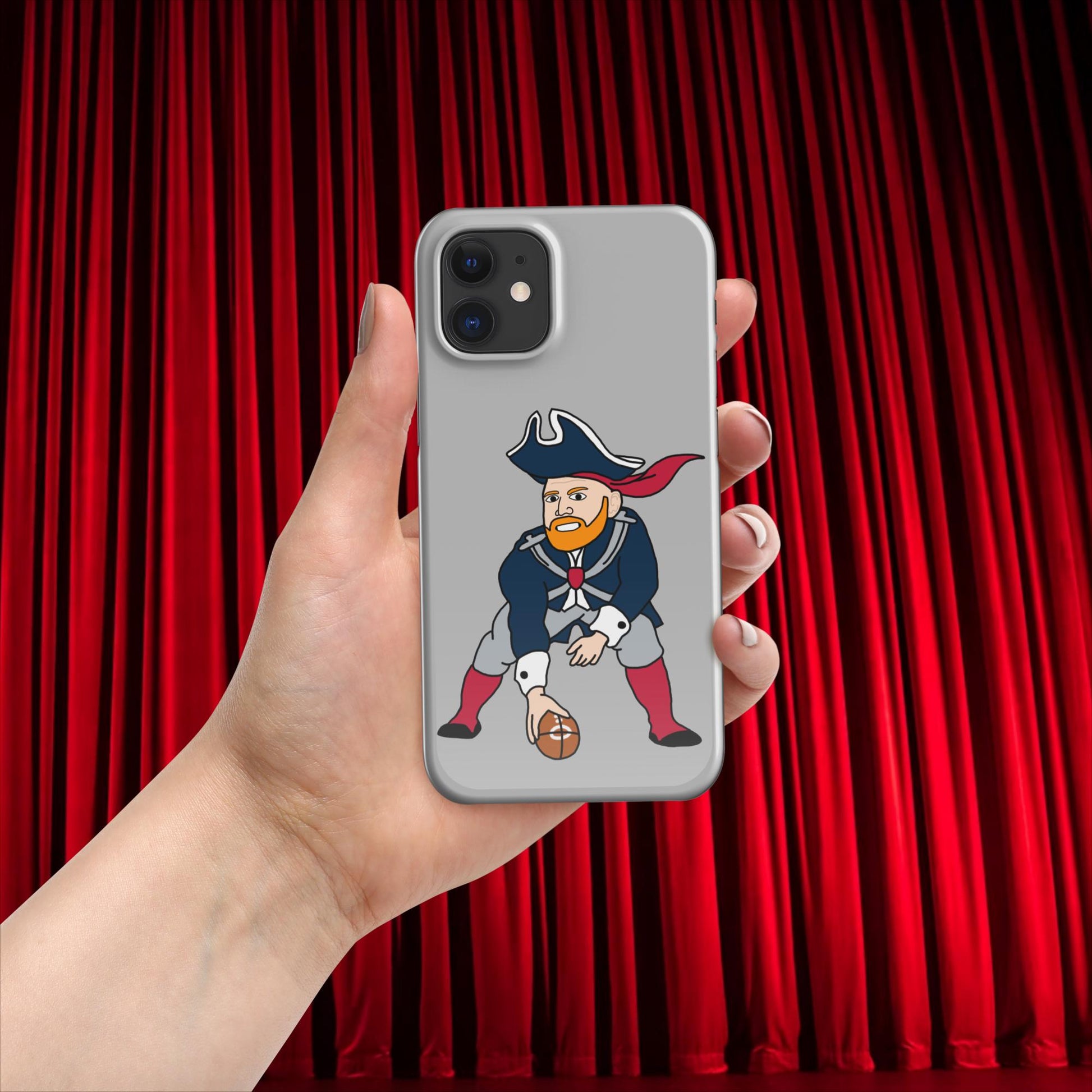 Bill Burrdy New England Patriots NFL Tom Brady Bill Burr Snap case for iPhone Glossy iPhone 12 Mini American Football Bill Burr Monday Morning Podcast New England Patriots NFL Podcasts Stand-up Comedy Next Cult Brand