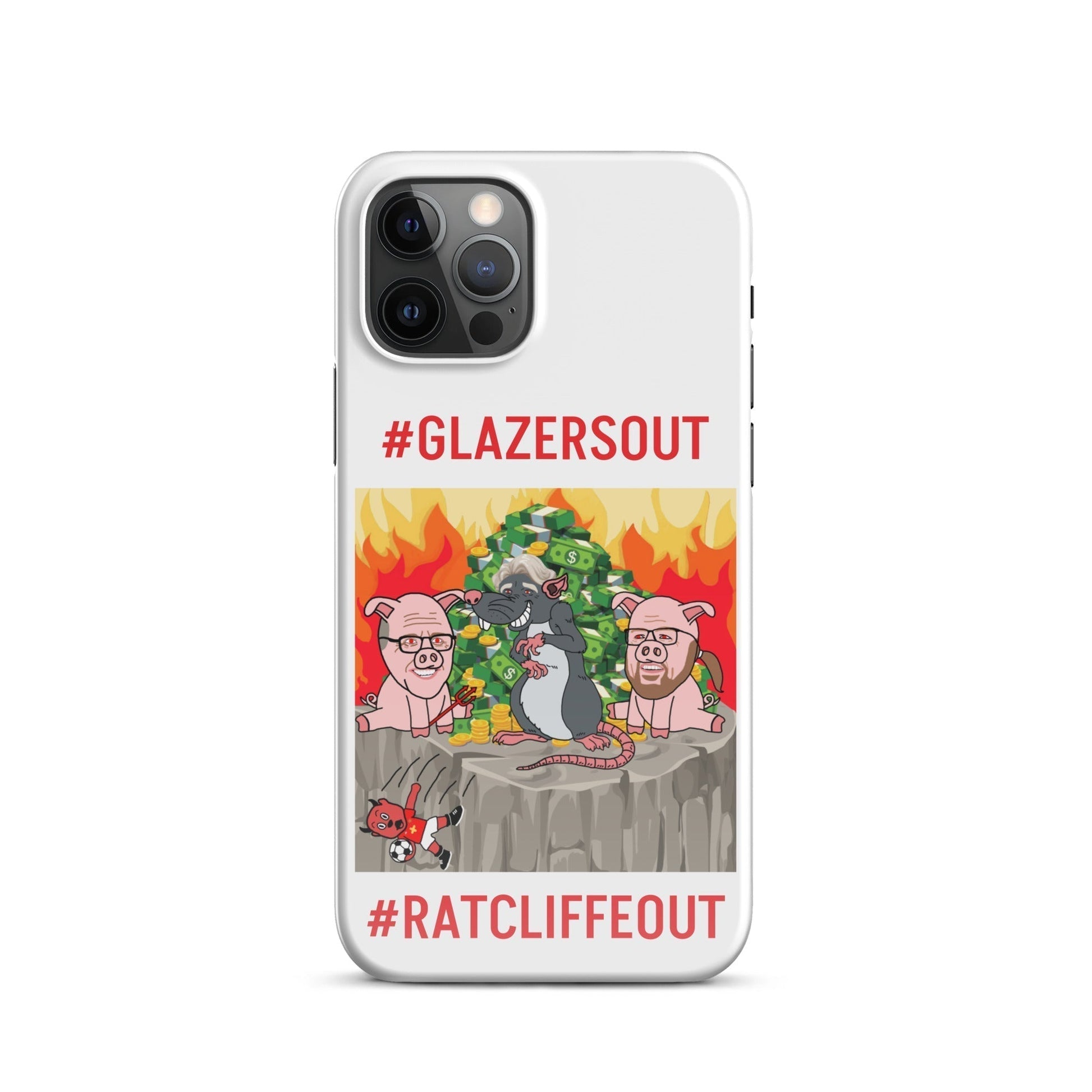 Manchester United Ratcliffe Out, Glazers Out Phone Snap case for iPhone® Glossy iPhone 12 Pro Mobile Phone Cases Football GlazersOut Manchester United RatcliffeOut Next Cult Brand