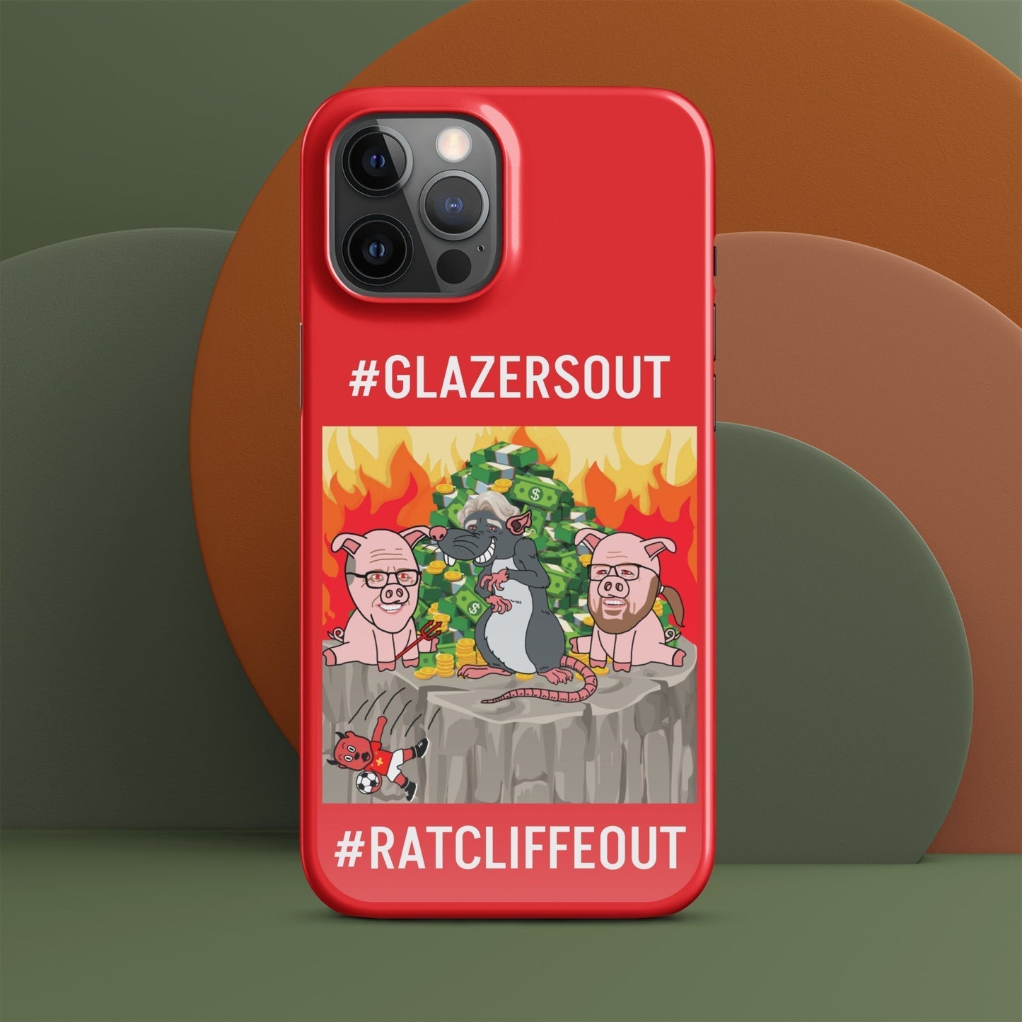 Manchester United Ratcliffe Out, Glazers Out Snap case for iPhone® red Glossy iPhone 12 Pro Max Mobile Phone Cases Football GlazersOut Manchester United RatcliffeOut Next Cult Brand