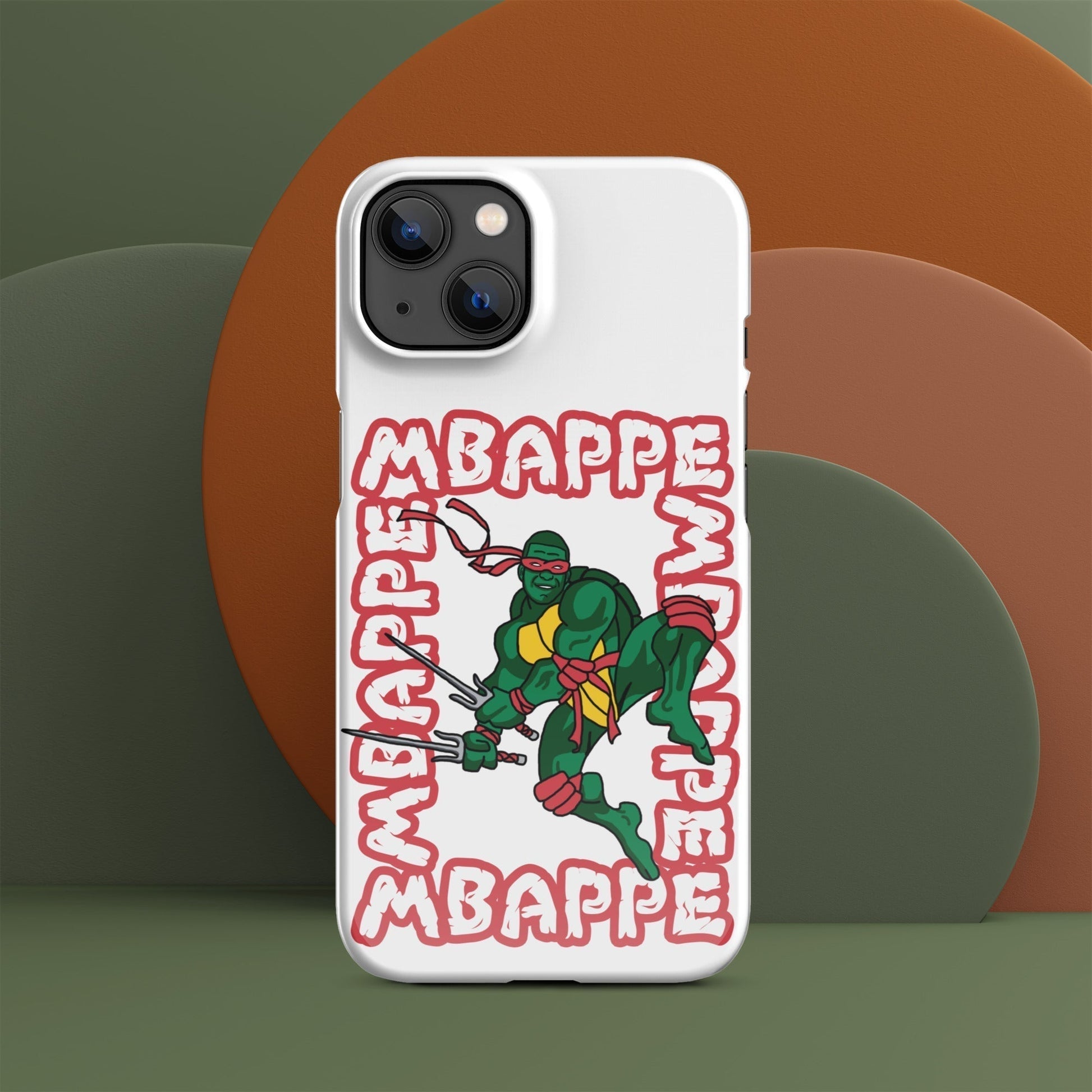 Kylian Mbappe Red Ninja Turtle Raphael Snap case for iPhone® Next Cult Brand Football, Kylian Mbappe, Ninja Turtles, PSG, Raphael