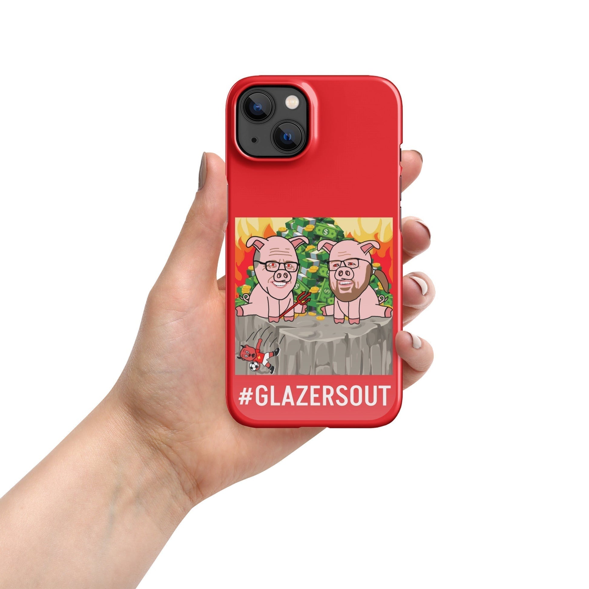 Glazers Out Manchester United Snap case for iPhone® red Glossy iPhone 13 Mobile Phone Cases Football GlazersOut Manchester United Next Cult Brand