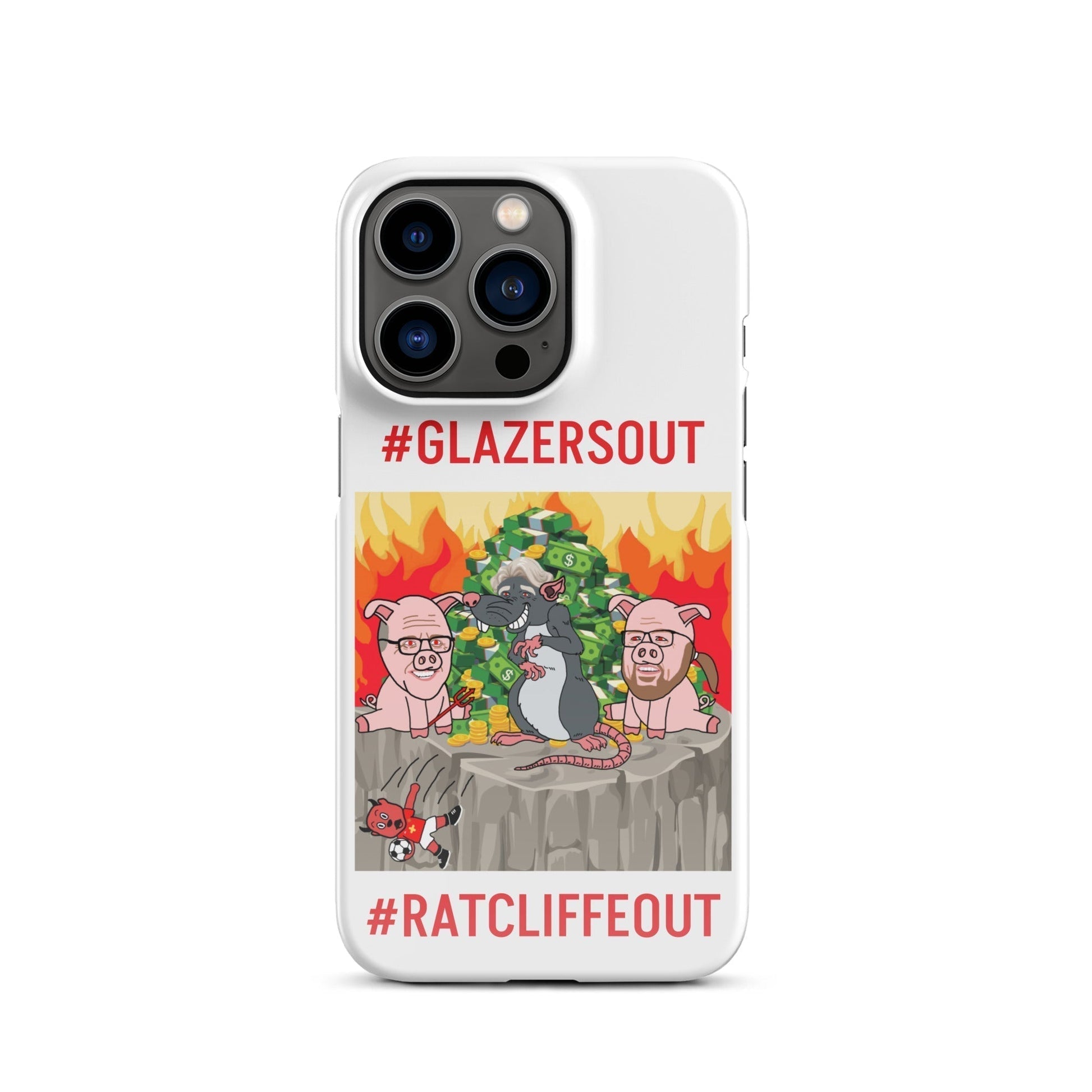 Manchester United Ratcliffe Out, Glazers Out Phone Snap case for iPhone® Glossy iPhone 13 Pro Mobile Phone Cases Football GlazersOut Manchester United RatcliffeOut Next Cult Brand