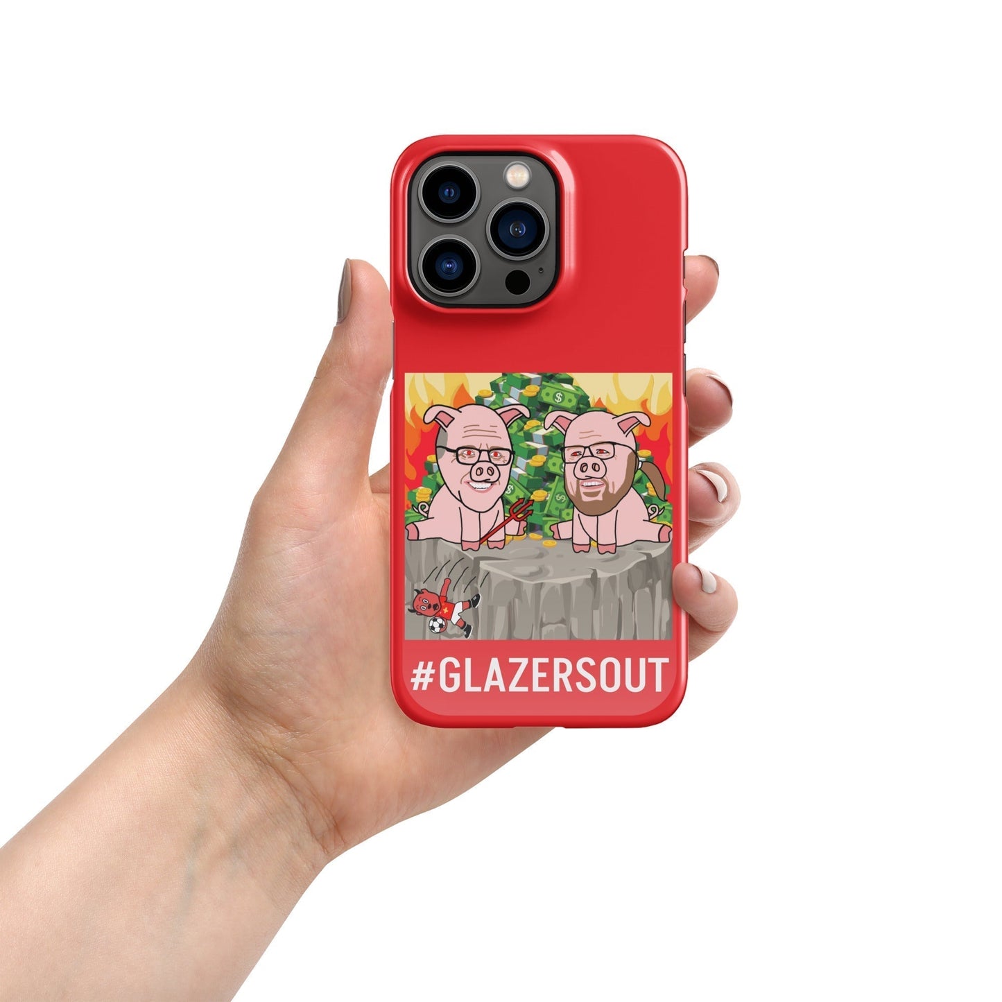 Glazers Out Manchester United Snap case for iPhone® red Glossy iPhone 13 Pro Mobile Phone Cases Football GlazersOut Manchester United Next Cult Brand