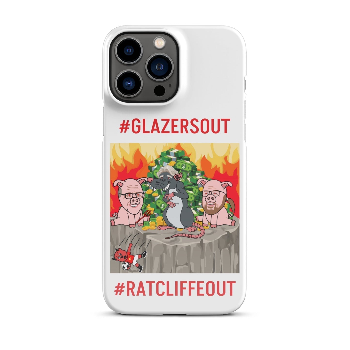 Manchester United Ratcliffe Out, Glazers Out Phone Snap case for iPhone® Glossy iPhone 13 Pro Max Mobile Phone Cases Football GlazersOut Manchester United RatcliffeOut Next Cult Brand