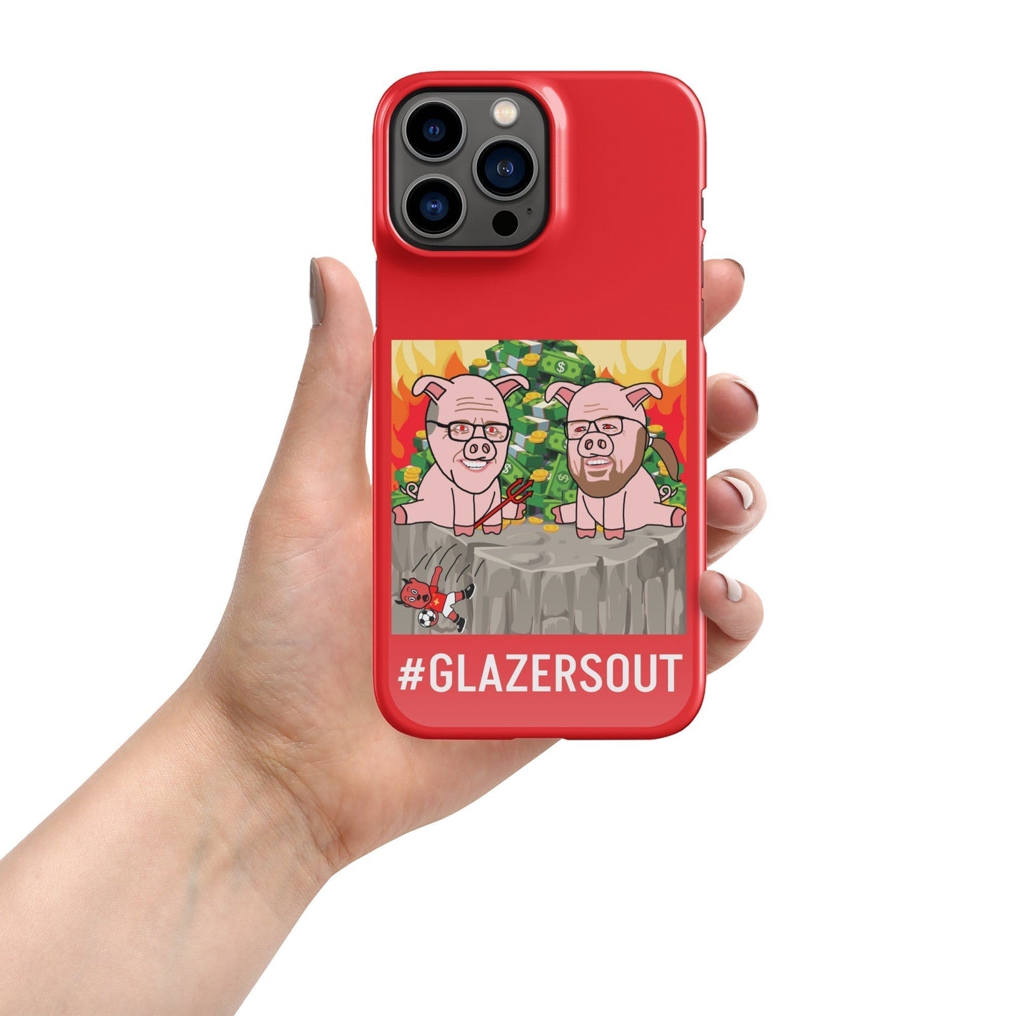 Glazers Out Manchester United Snap case for iPhone® red Glossy iPhone 13 Pro Max Mobile Phone Cases Football GlazersOut Manchester United Next Cult Brand