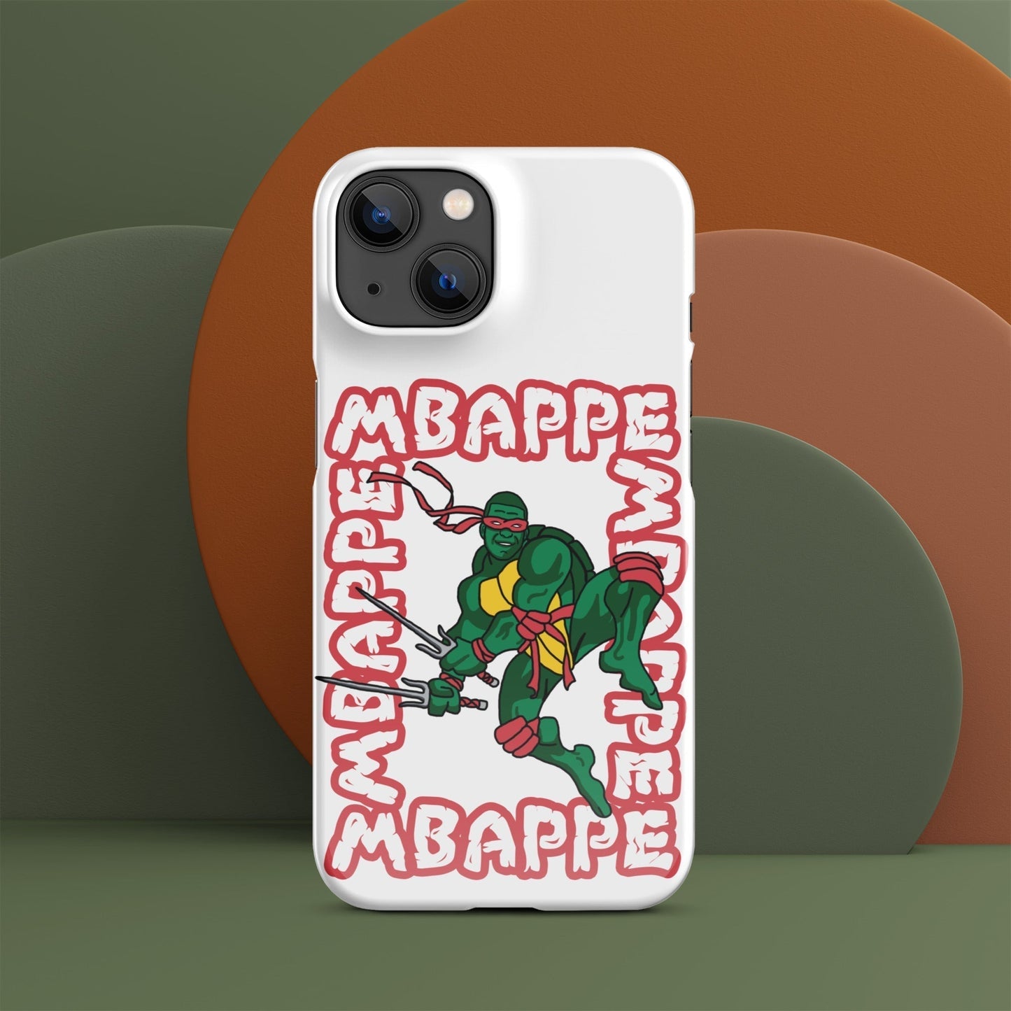 Kylian Mbappe Red Ninja Turtle Raphael Snap case for iPhone® Next Cult Brand Football, Kylian Mbappe, Ninja Turtles, PSG, Raphael