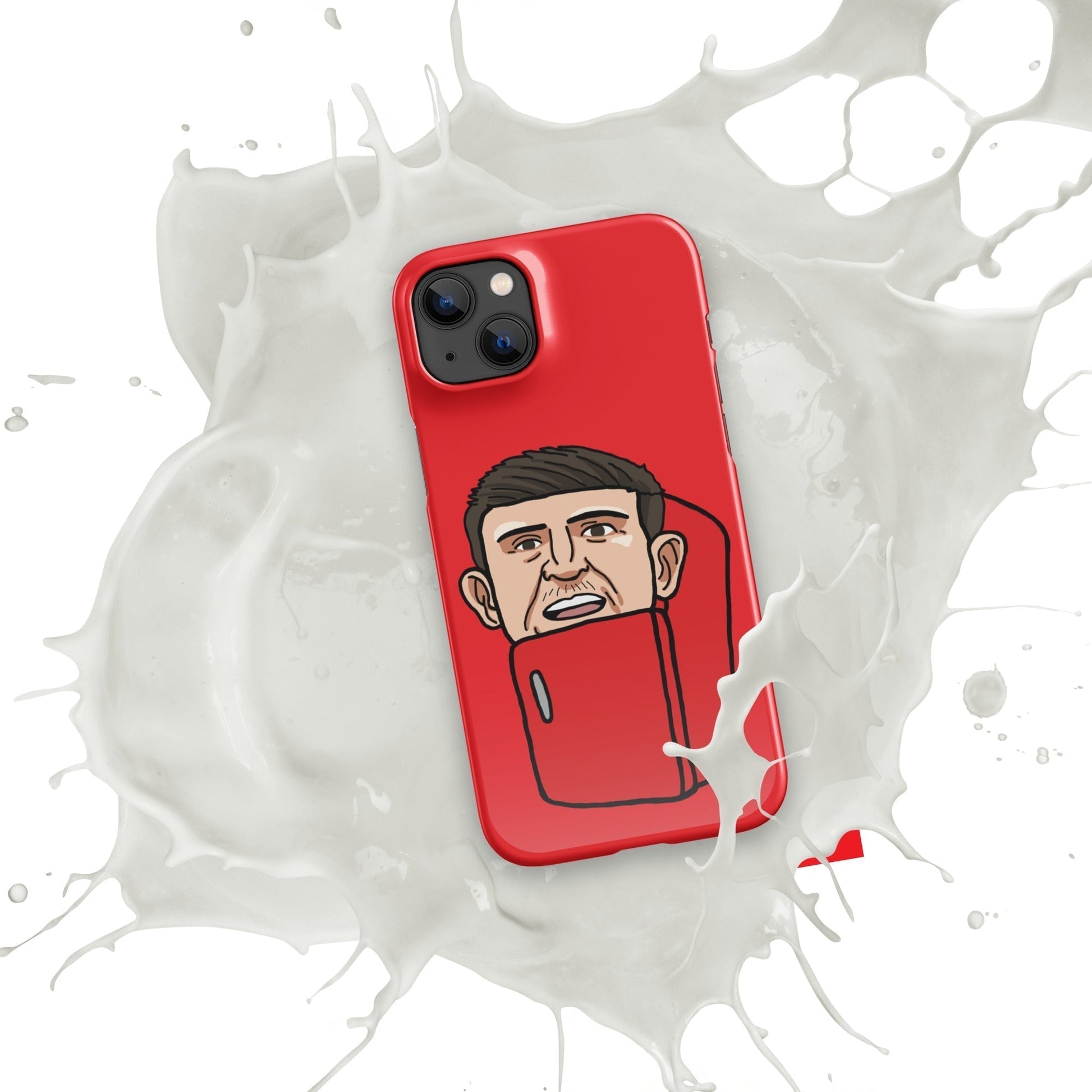 Harry ''The Fridge'' Maguire Snap Case for iPhone® Red Glossy iPhone 14 Plus Mobile Phone Cases Football Harry Maguire Manchester United The Fridge Next Cult Brand