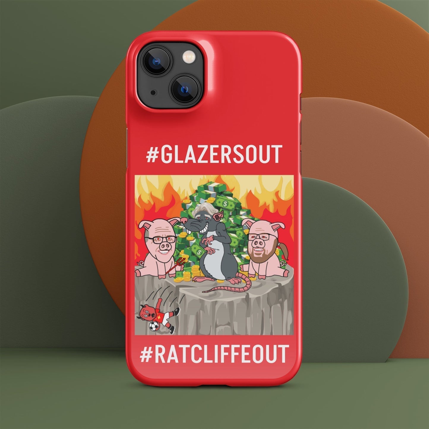 Manchester United Ratcliffe Out, Glazers Out Snap case for iPhone® red Glossy iPhone 14 Plus Mobile Phone Cases Football GlazersOut Manchester United RatcliffeOut Next Cult Brand