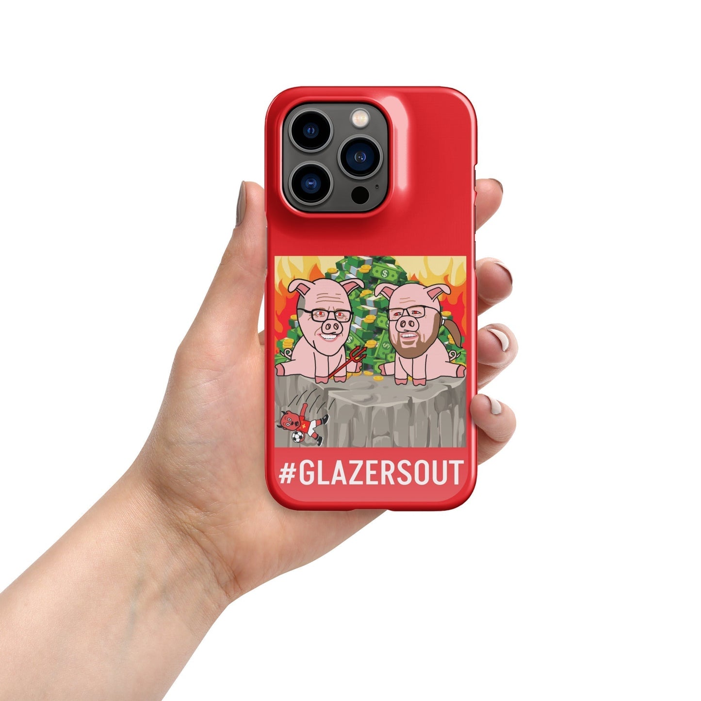 Glazers Out Manchester United Snap case for iPhone® red Glossy iPhone 14 Pro Mobile Phone Cases Football GlazersOut Manchester United Next Cult Brand