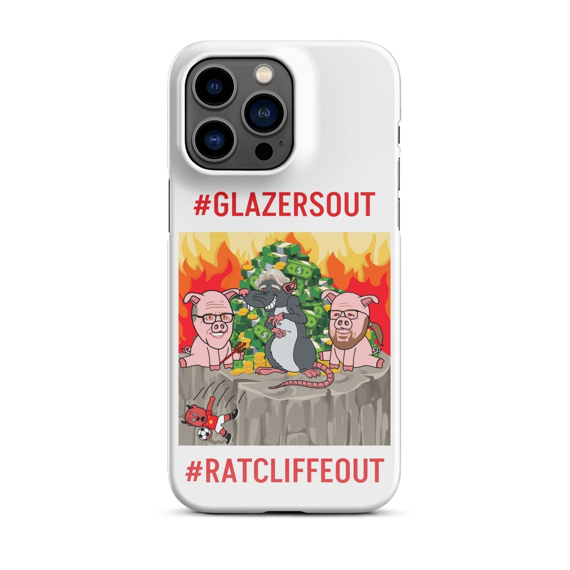 Manchester United Ratcliffe Out, Glazers Out Phone Snap case for iPhone® Glossy iPhone 14 Pro Max Mobile Phone Cases Football GlazersOut Manchester United RatcliffeOut Next Cult Brand