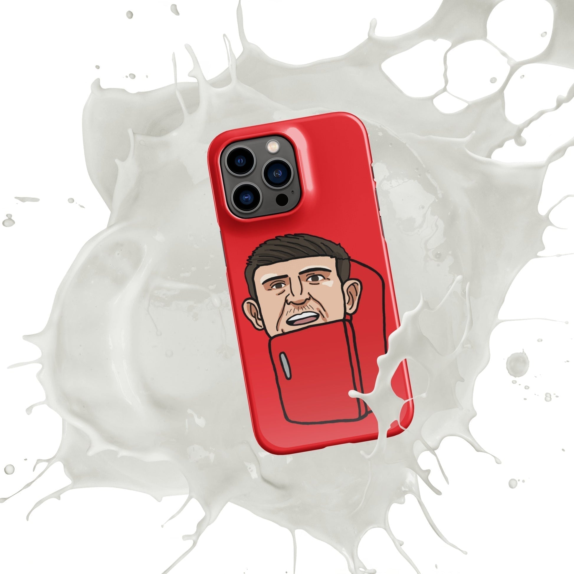 Harry ''The Fridge'' Maguire Snap Case for iPhone® Red Glossy iPhone 14 Pro Max Mobile Phone Cases Football Harry Maguire Manchester United The Fridge Next Cult Brand