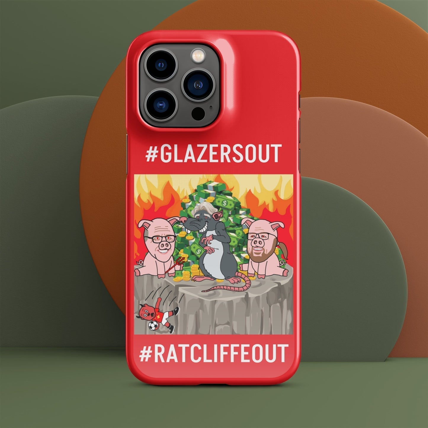 Manchester United Ratcliffe Out, Glazers Out Snap case for iPhone® red Glossy iPhone 14 Pro Max Mobile Phone Cases Football GlazersOut Manchester United RatcliffeOut Next Cult Brand