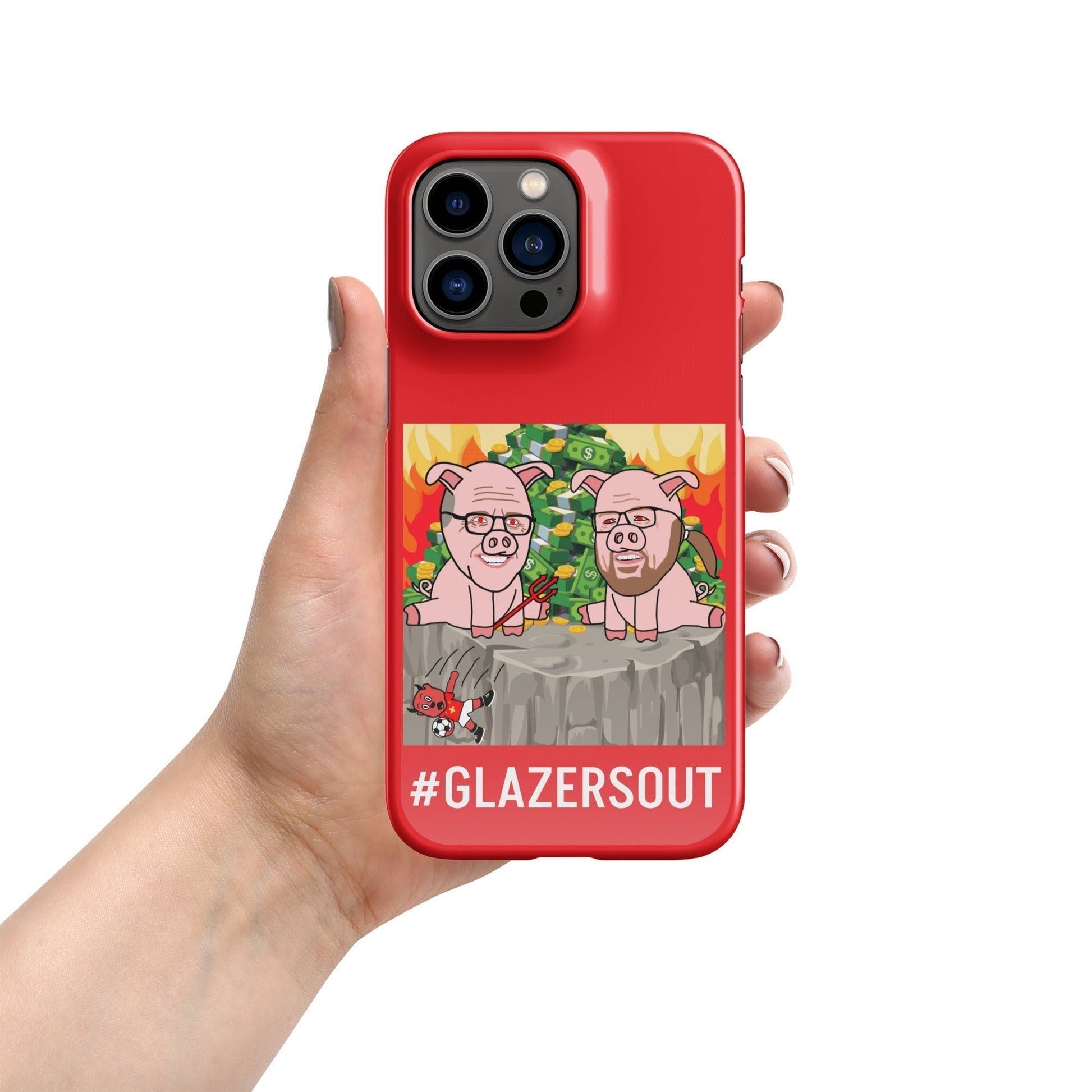 Glazers Out Manchester United Snap case for iPhone® red Glossy iPhone 14 Pro Max Mobile Phone Cases Football GlazersOut Manchester United Next Cult Brand