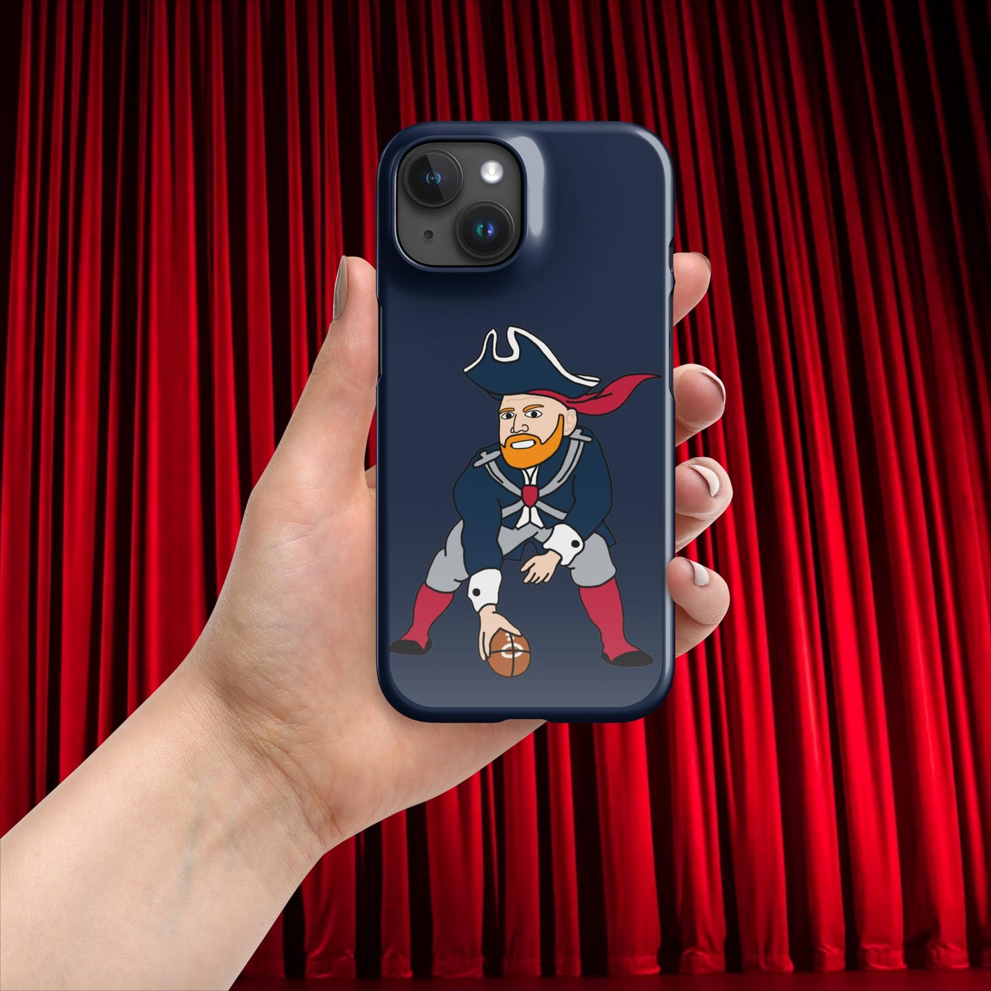 Bill Burrdy New England Patriots NFL Tom Brady Bill Burr Snap case for iPhone Glossy iPhone 15 American Football Bill Burr Monday Morning Podcast New England Patriots NFL Podcasts Stand-up Comedy Next Cult Brand