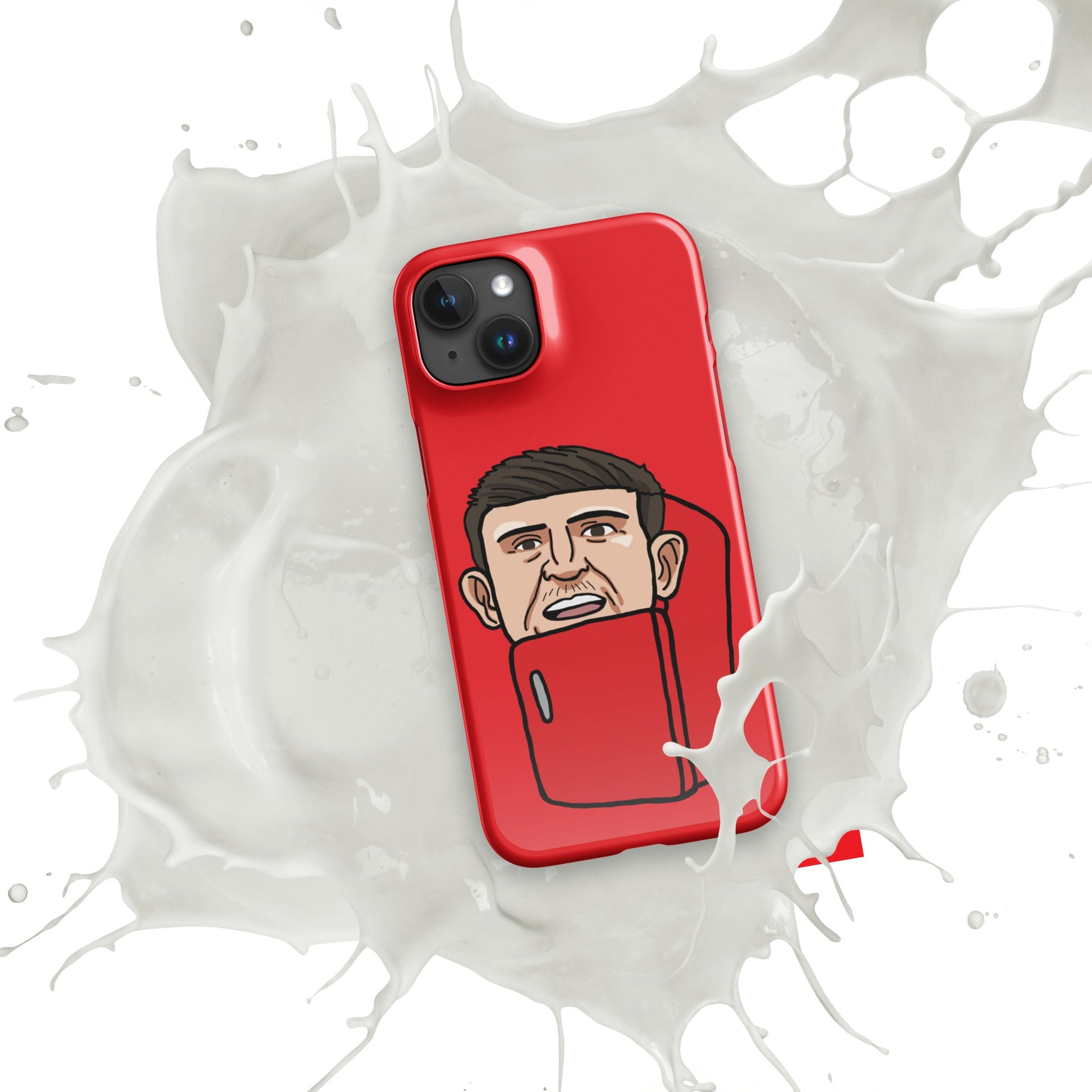 Harry ''The Fridge'' Maguire Snap Case for iPhone® Red Glossy iPhone 15 Plus Mobile Phone Cases Football Harry Maguire Manchester United The Fridge Next Cult Brand