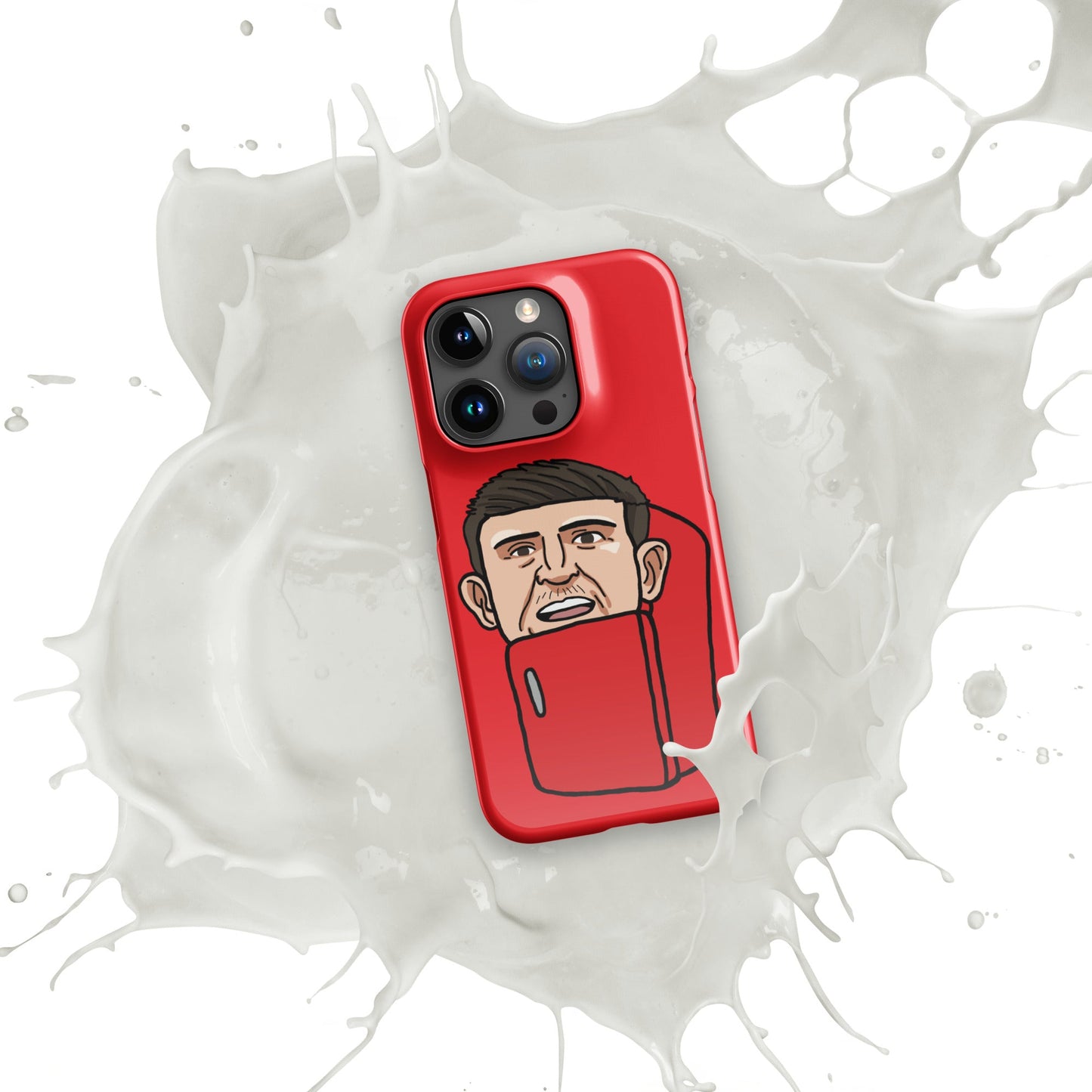 Harry ''The Fridge'' Maguire Snap Case for iPhone® Red Glossy iPhone 15 Pro Mobile Phone Cases Football Harry Maguire Manchester United The Fridge Next Cult Brand