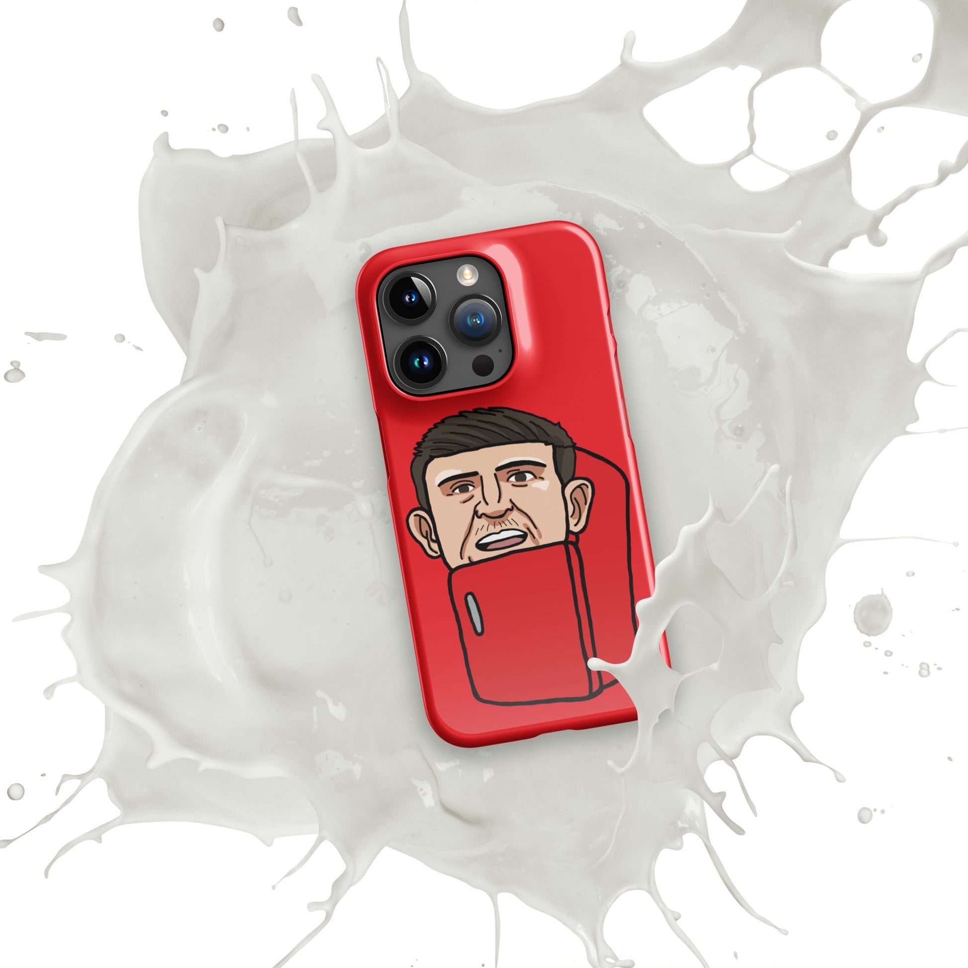 Harry ''The Fridge'' Maguire Snap Case for iPhone® Red Glossy iPhone 15 Pro Mobile Phone Cases Football Harry Maguire Manchester United The Fridge Next Cult Brand