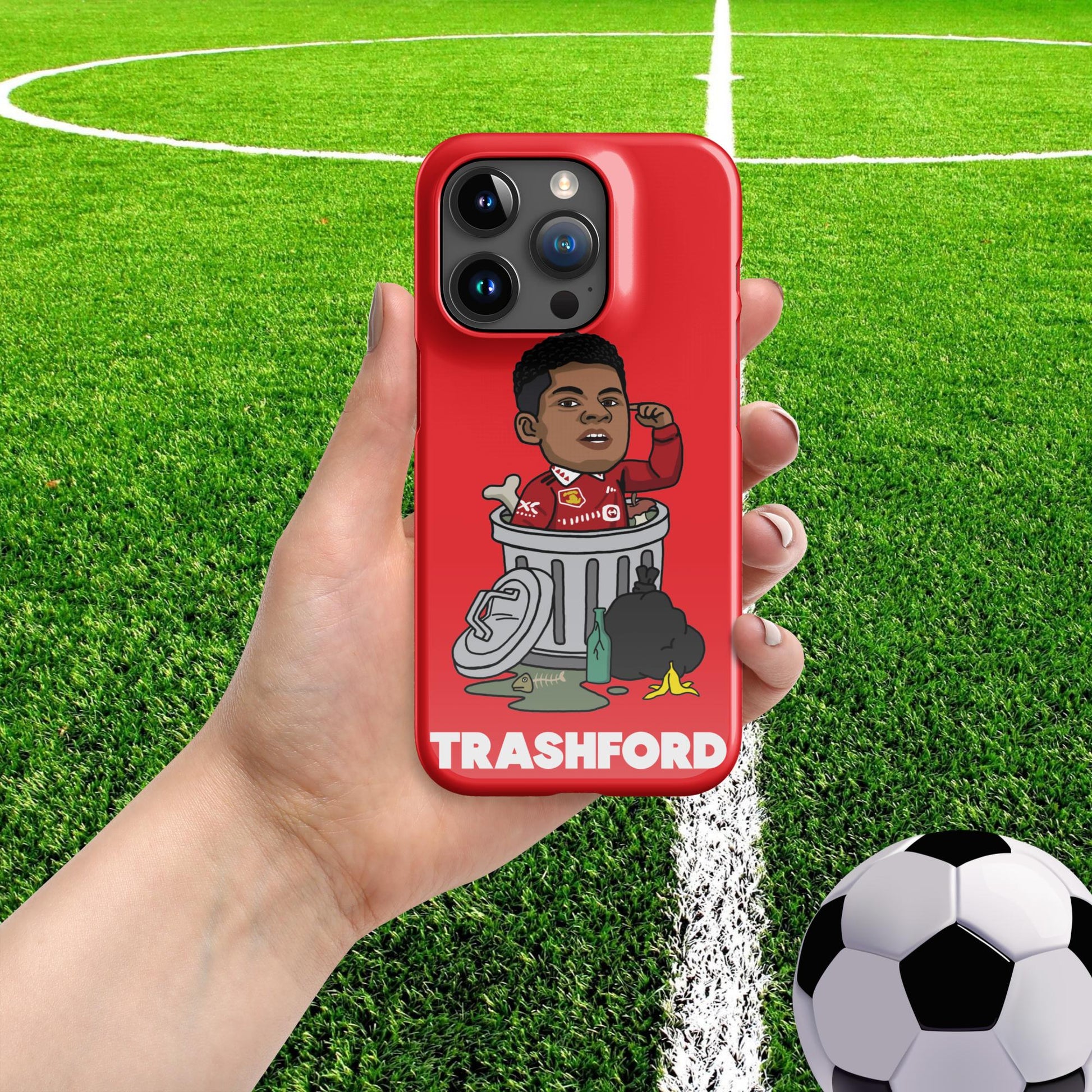 Trashford Marcus Rashford Manchester United Gift Man United Gift Marcus Rashford Snap case for iPhone Glossy iPhone 15 Pro Mobile Phone Cases Football Manchester United Marcus Rashford Next Cult Brand