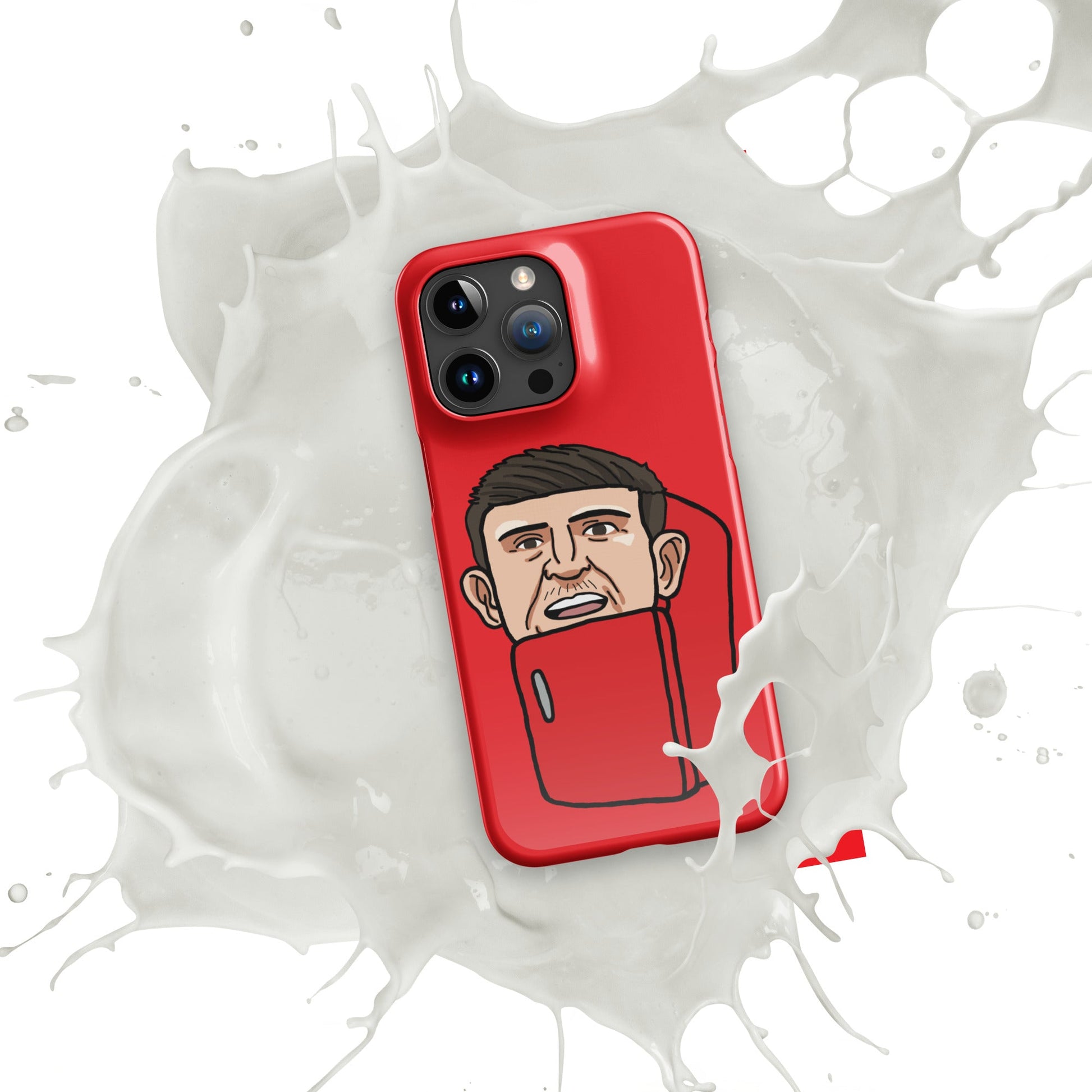 Harry ''The Fridge'' Maguire Snap Case for iPhone® Red Glossy iPhone 15 Pro Max Mobile Phone Cases Football Harry Maguire Manchester United The Fridge Next Cult Brand