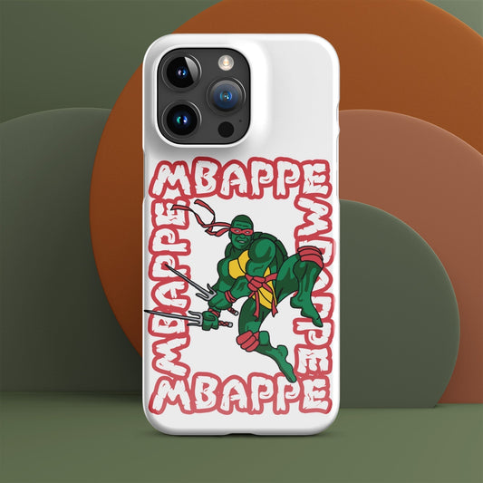 Kylian Mbappe Red Ninja Turtle Raphael Snap case for iPhone® Next Cult Brand Football, Kylian Mbappe, Ninja Turtles, PSG, Raphael