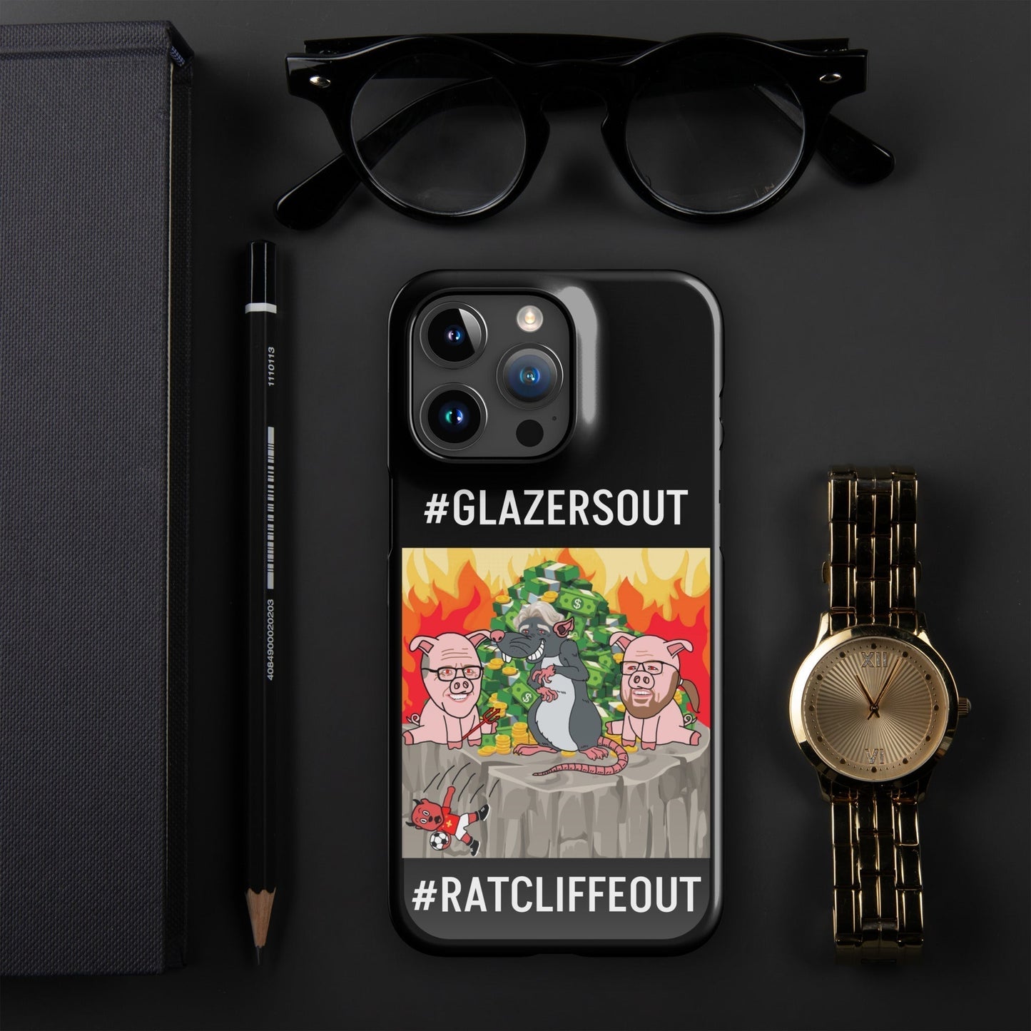 Manchester United Ratcliffe Out, Glazers Out Snap case for iPhone® black Next Cult Brand Football, GlazersOut, Manchester United, RatcliffeOut