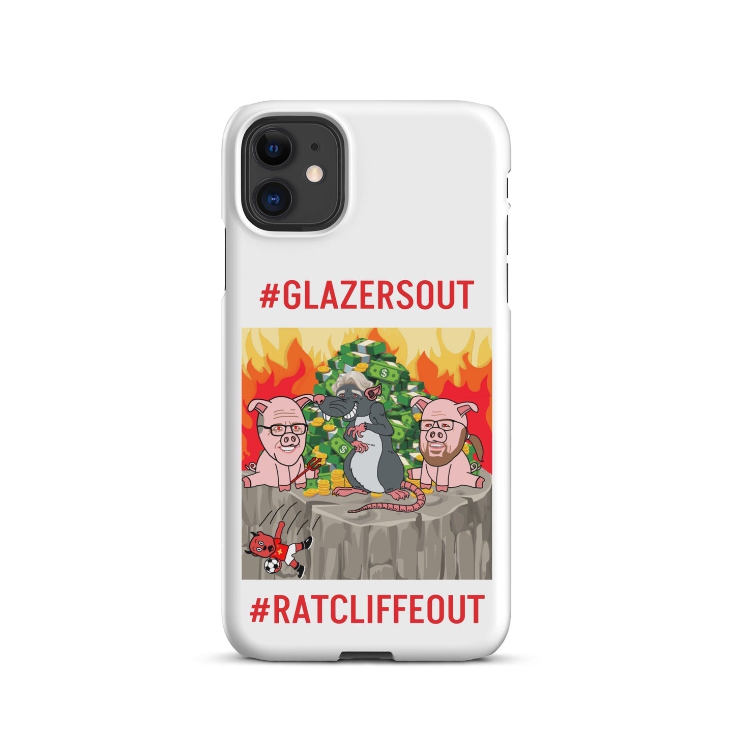 Manchester United Ratcliffe Out, Glazers Out Phone Snap case for iPhone® Matte iPhone 11 Mobile Phone Cases Football GlazersOut Manchester United RatcliffeOut Next Cult Brand