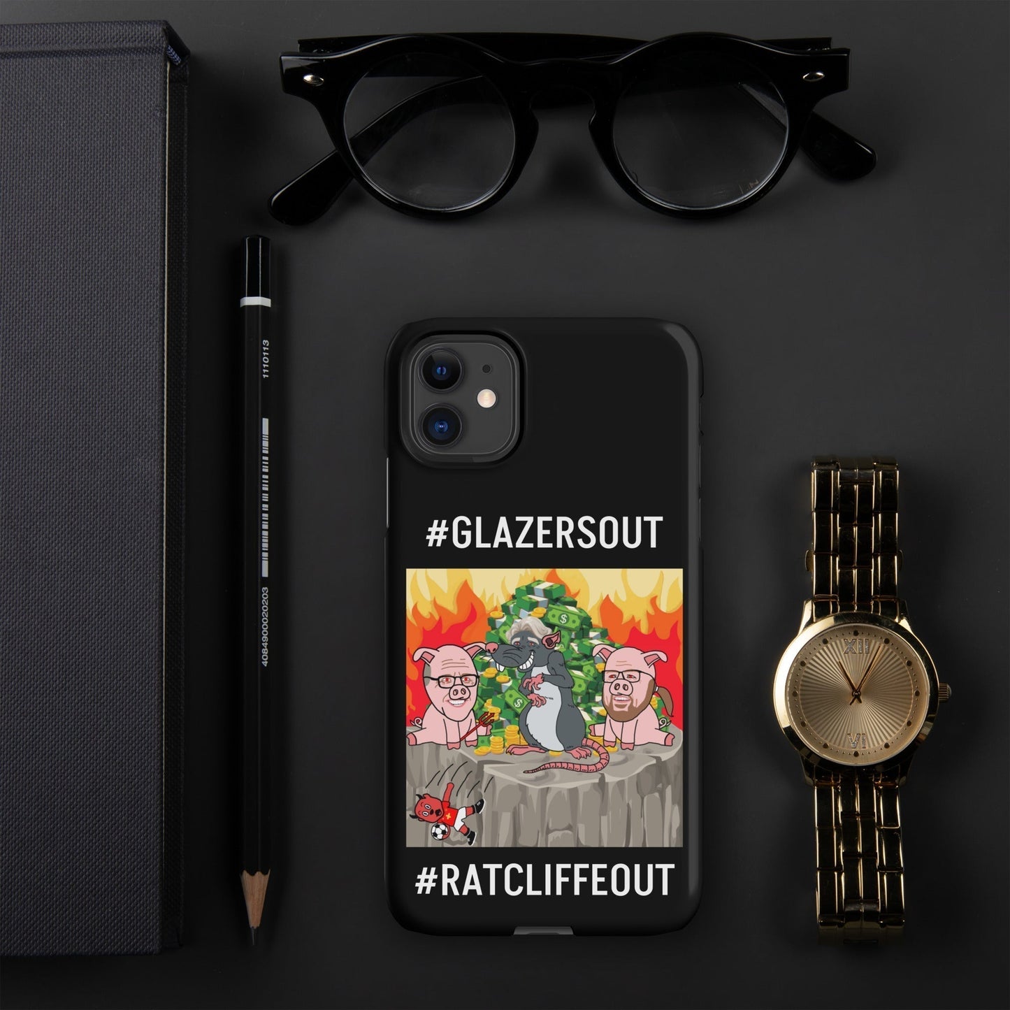 Manchester United Ratcliffe Out, Glazers Out Snap case for iPhone® black Next Cult Brand Football, GlazersOut, Manchester United, RatcliffeOut