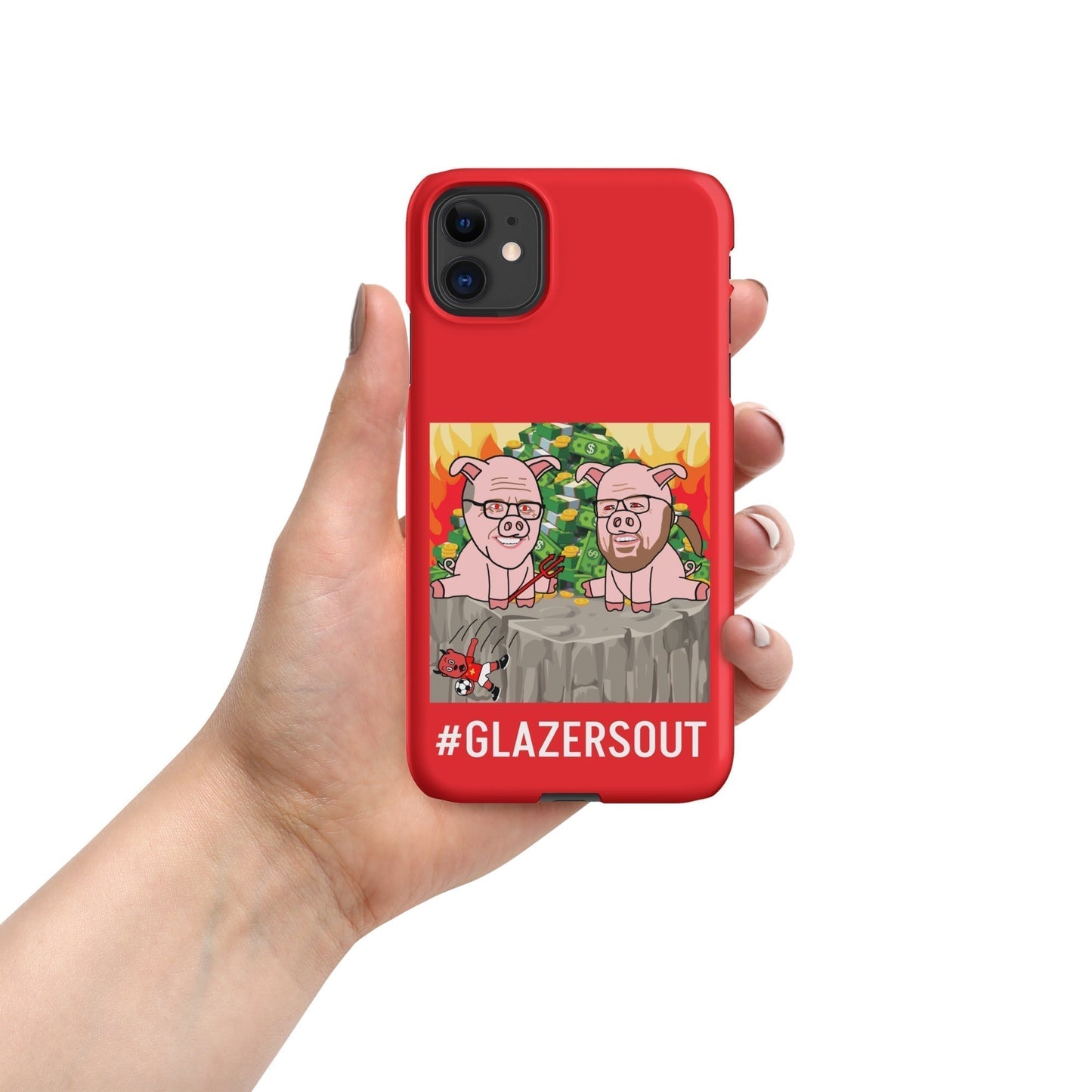 Glazers Out Manchester United Snap case for iPhone® red Matte iPhone 11 Mobile Phone Cases Football GlazersOut Manchester United Next Cult Brand