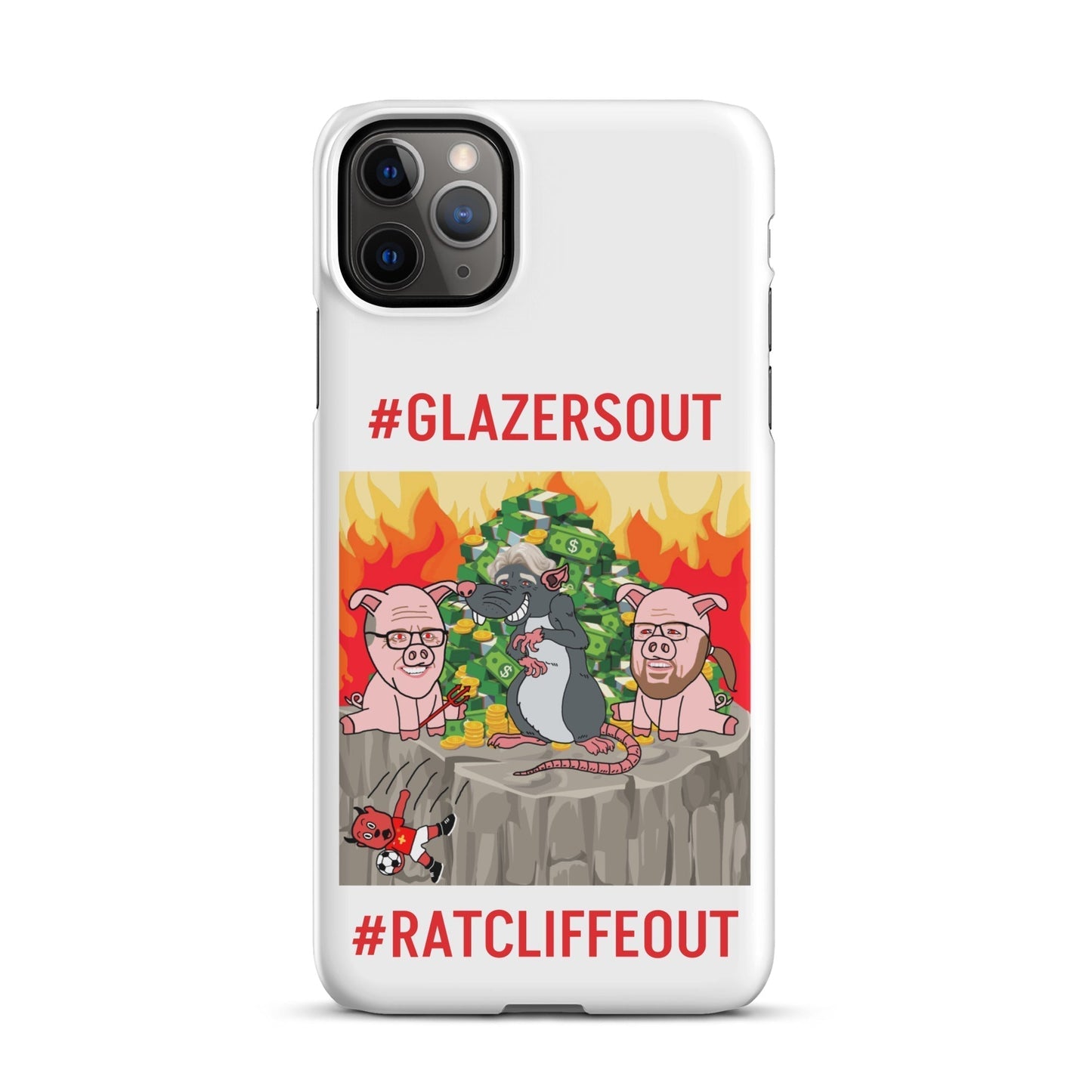 Manchester United Ratcliffe Out, Glazers Out Phone Snap case for iPhone® Next Cult Brand Football, GlazersOut, Manchester United, RatcliffeOut