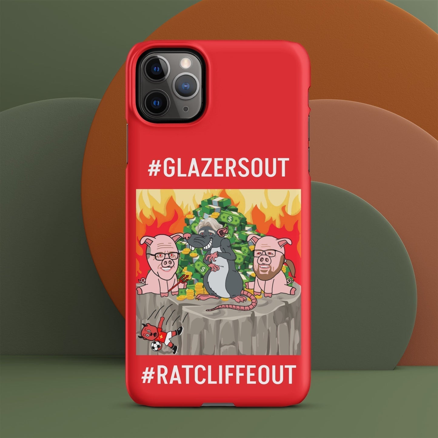 Manchester United Ratcliffe Out, Glazers Out Snap case for iPhone® red Matte iPhone 11 Pro Max Mobile Phone Cases Football GlazersOut Manchester United RatcliffeOut Next Cult Brand