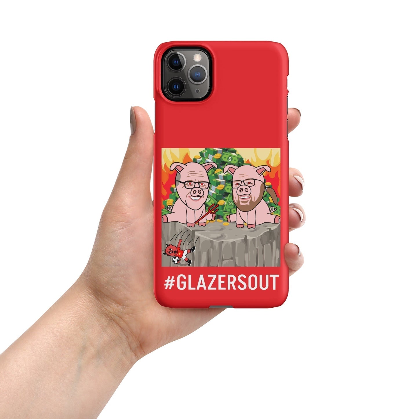 Glazers Out Manchester United Snap case for iPhone® red Matte iPhone 11 Pro Max Mobile Phone Cases Football GlazersOut Manchester United Next Cult Brand