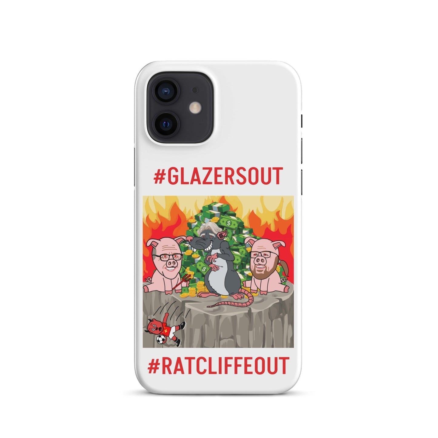 Manchester United Ratcliffe Out, Glazers Out Phone Snap case for iPhone® Matte iPhone 12 Mobile Phone Cases Football GlazersOut Manchester United RatcliffeOut Next Cult Brand