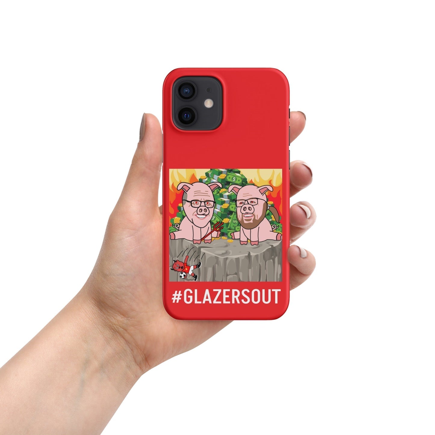 Glazers Out Manchester United Snap case for iPhone® red Matte iPhone 12 Mobile Phone Cases Football GlazersOut Manchester United Next Cult Brand