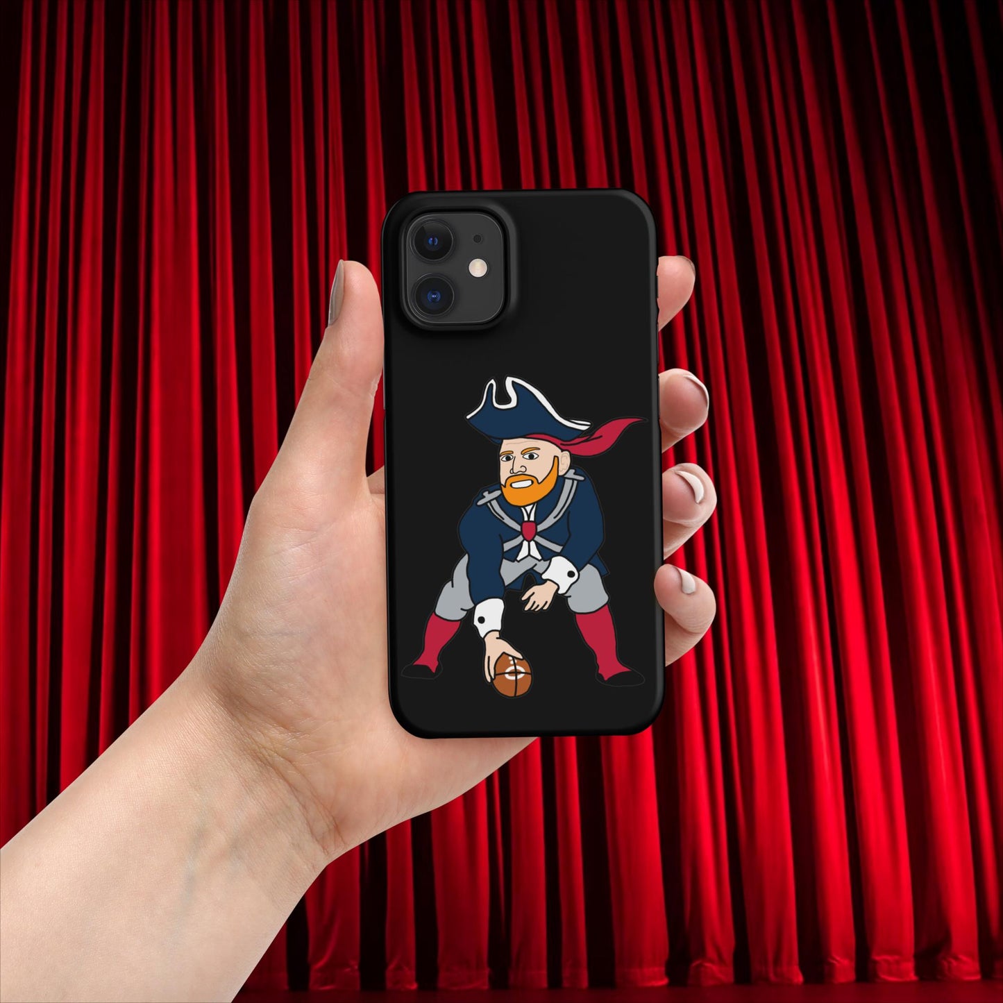 Bill Burrdy New England Patriots NFL Tom Brady Bill Burr Snap case for iPhone Matte iPhone 12 Mini American Football Bill Burr Monday Morning Podcast New England Patriots NFL Podcasts Stand-up Comedy Next Cult Brand