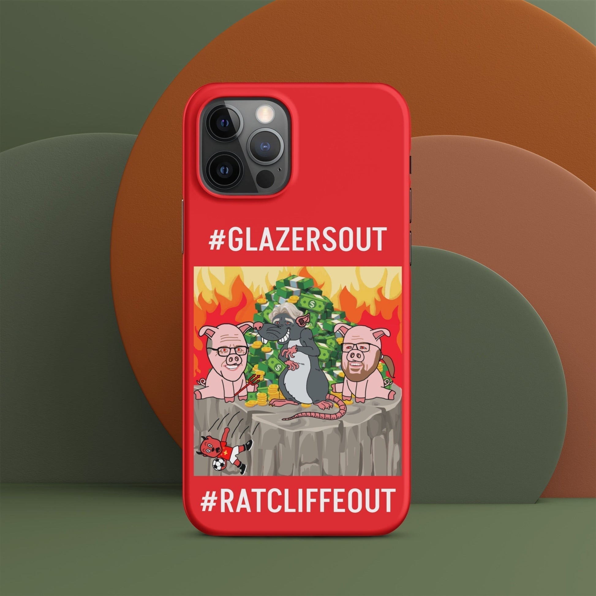 Manchester United Ratcliffe Out, Glazers Out Snap case for iPhone® red Matte iPhone 12 Pro Mobile Phone Cases Football GlazersOut Manchester United RatcliffeOut Next Cult Brand