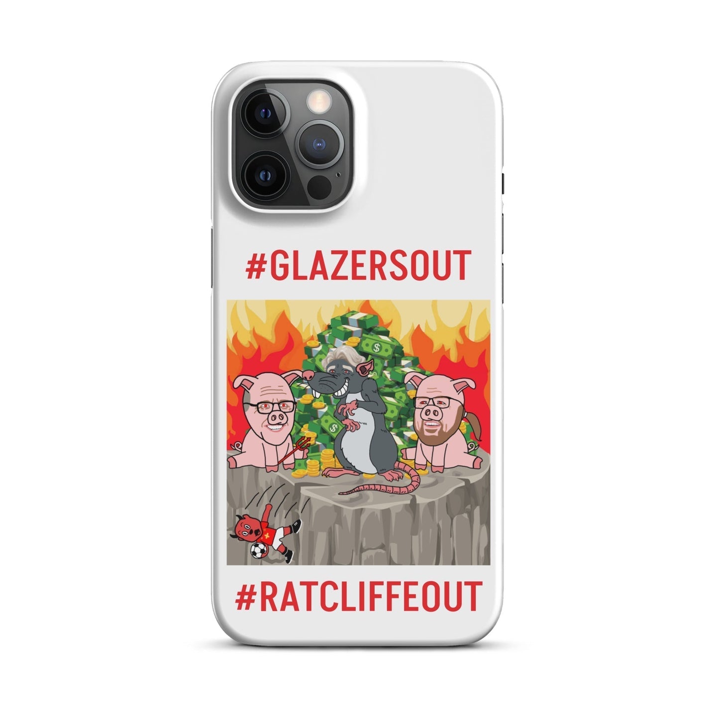 Manchester United Ratcliffe Out, Glazers Out Phone Snap case for iPhone® Matte iPhone 12 Pro Max Mobile Phone Cases Football GlazersOut Manchester United RatcliffeOut Next Cult Brand