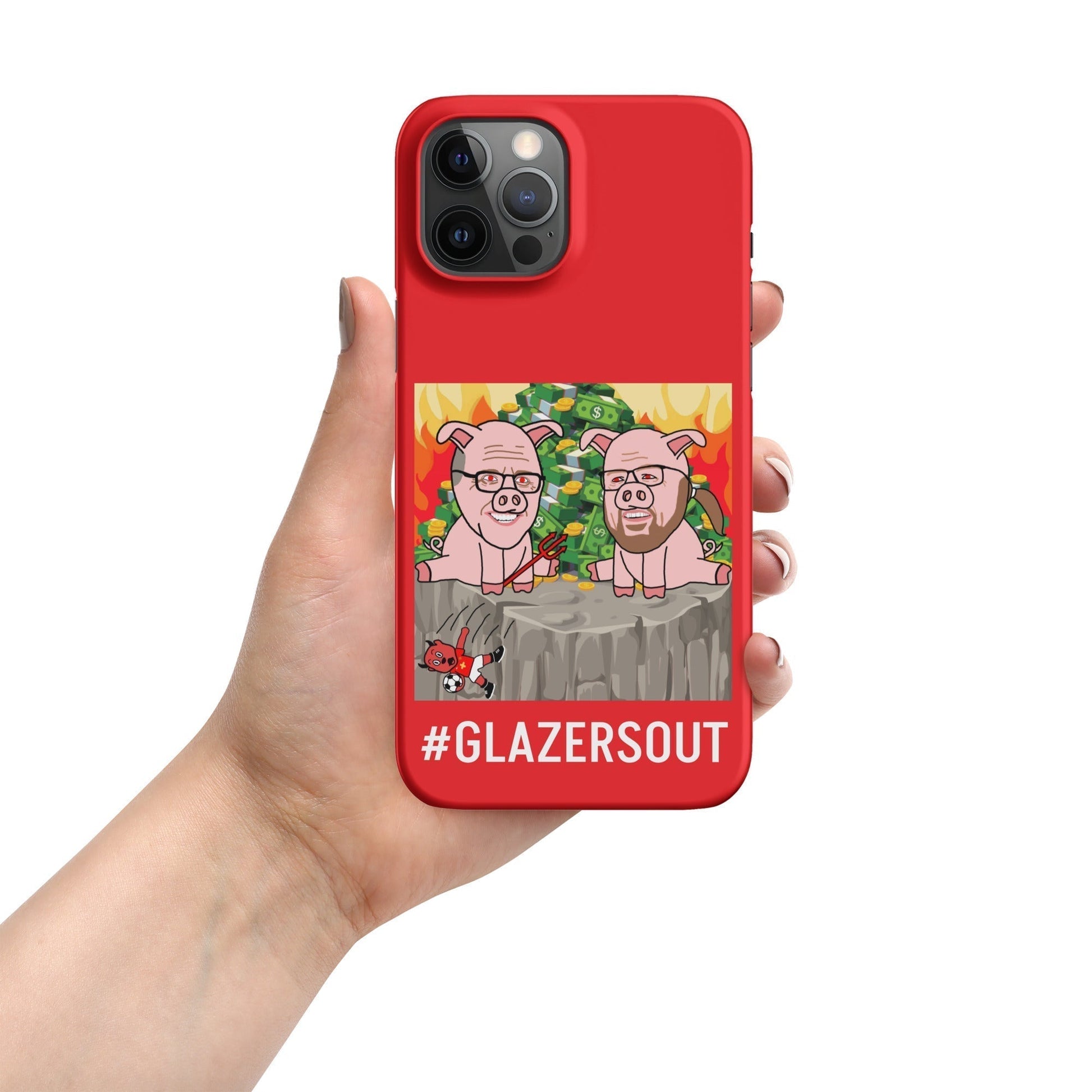 Glazers Out Manchester United Snap case for iPhone® red Matte iPhone 12 Pro Max Mobile Phone Cases Football GlazersOut Manchester United Next Cult Brand