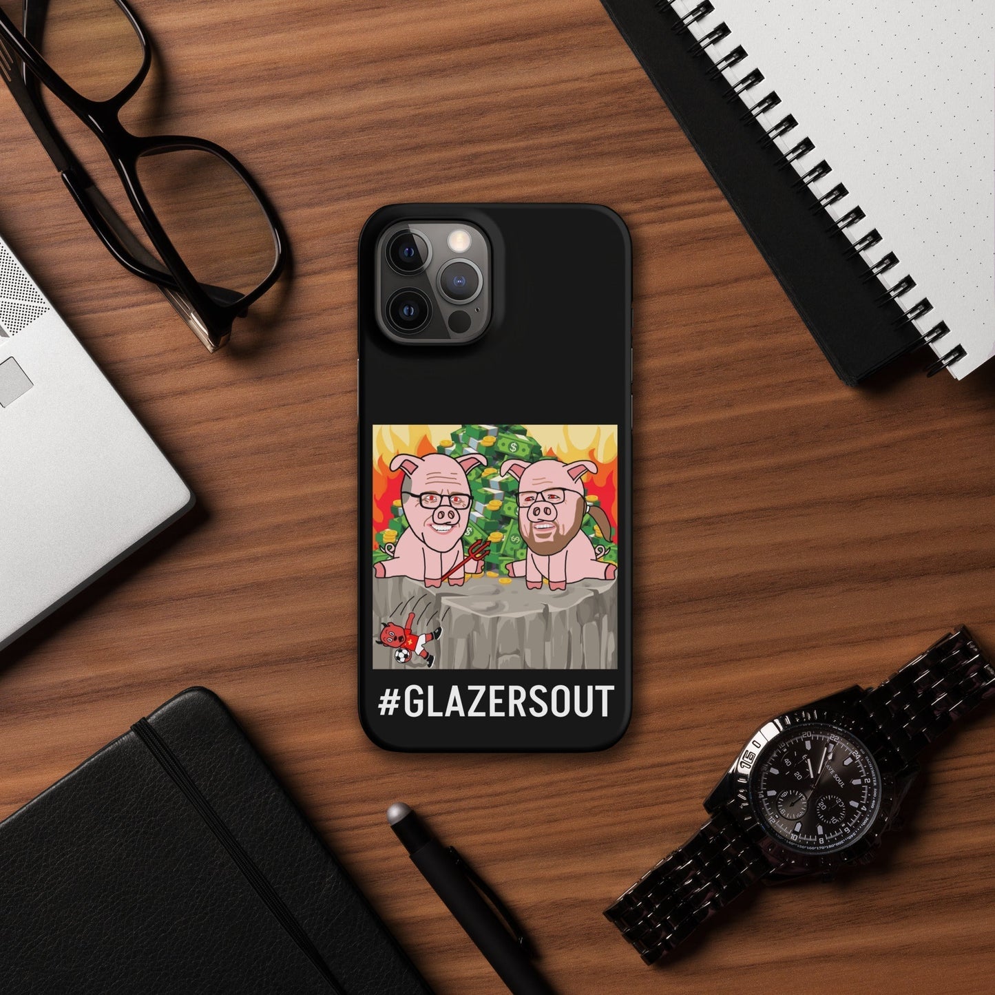 Glazers Out Manchester United Snap case for iPhone® black Matte iPhone 12 Pro Max Mobile Phone Cases Football GlazersOut Manchester United Next Cult Brand