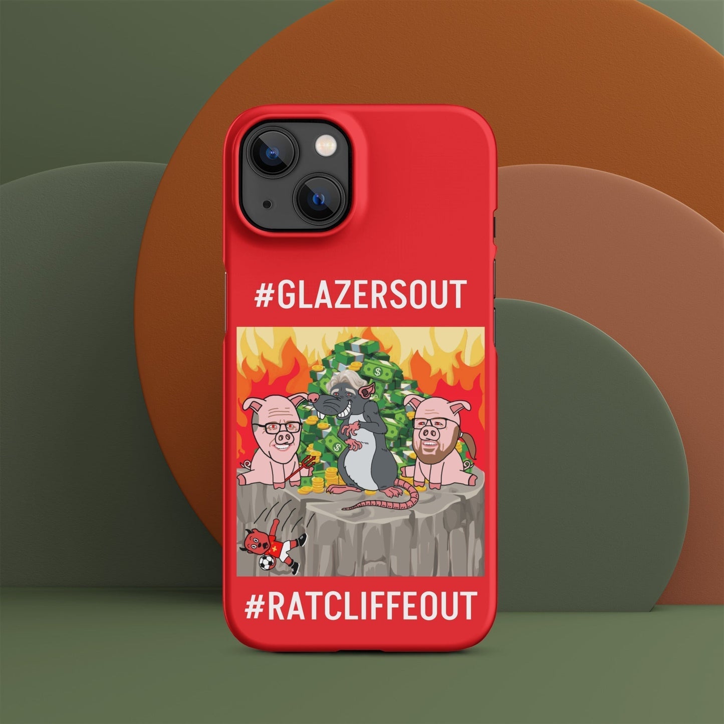 Manchester United Ratcliffe Out, Glazers Out Snap case for iPhone® red Matte iPhone 13 Mobile Phone Cases Football GlazersOut Manchester United RatcliffeOut Next Cult Brand