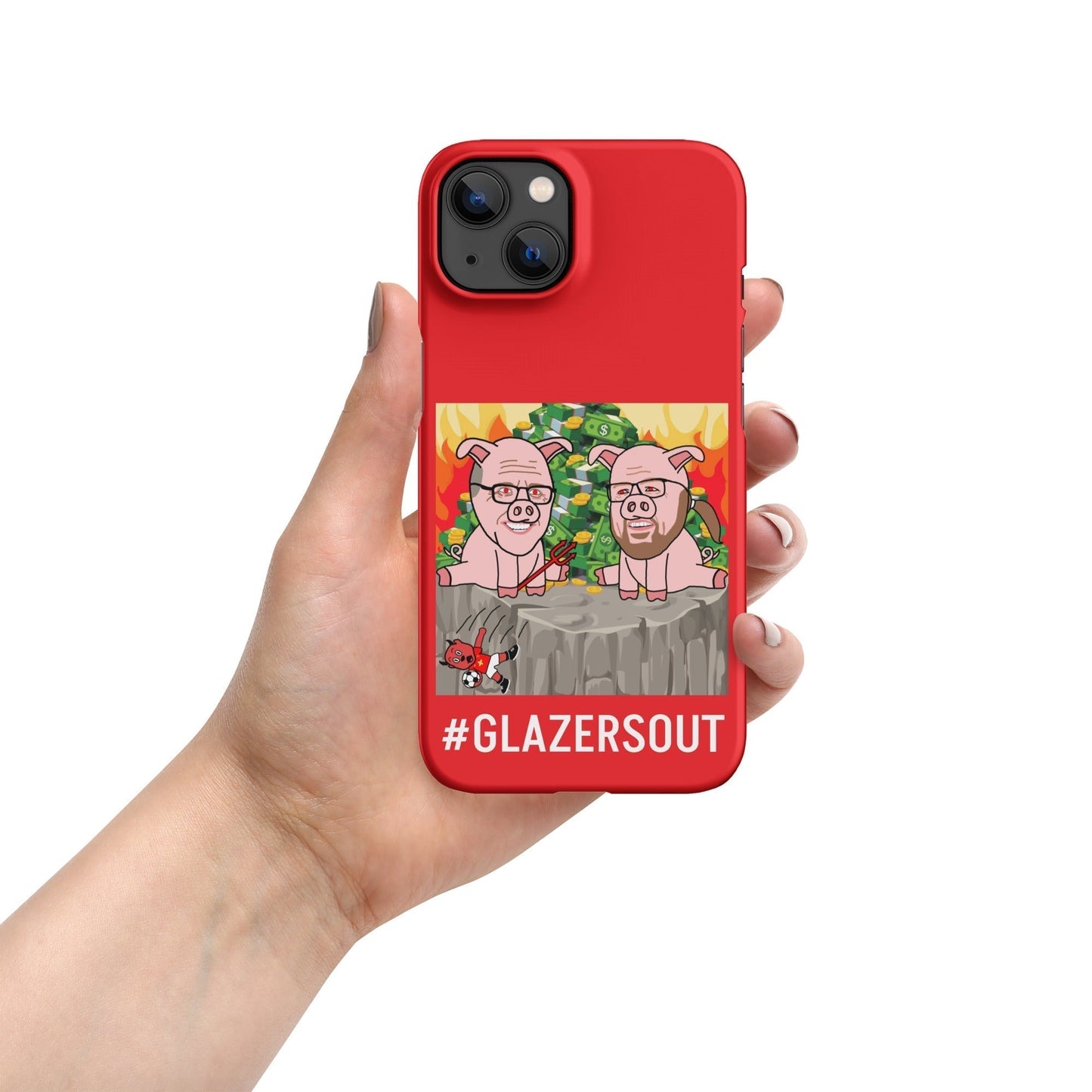 Glazers Out Manchester United Snap case for iPhone® red Matte iPhone 13 Mobile Phone Cases Football GlazersOut Manchester United Next Cult Brand