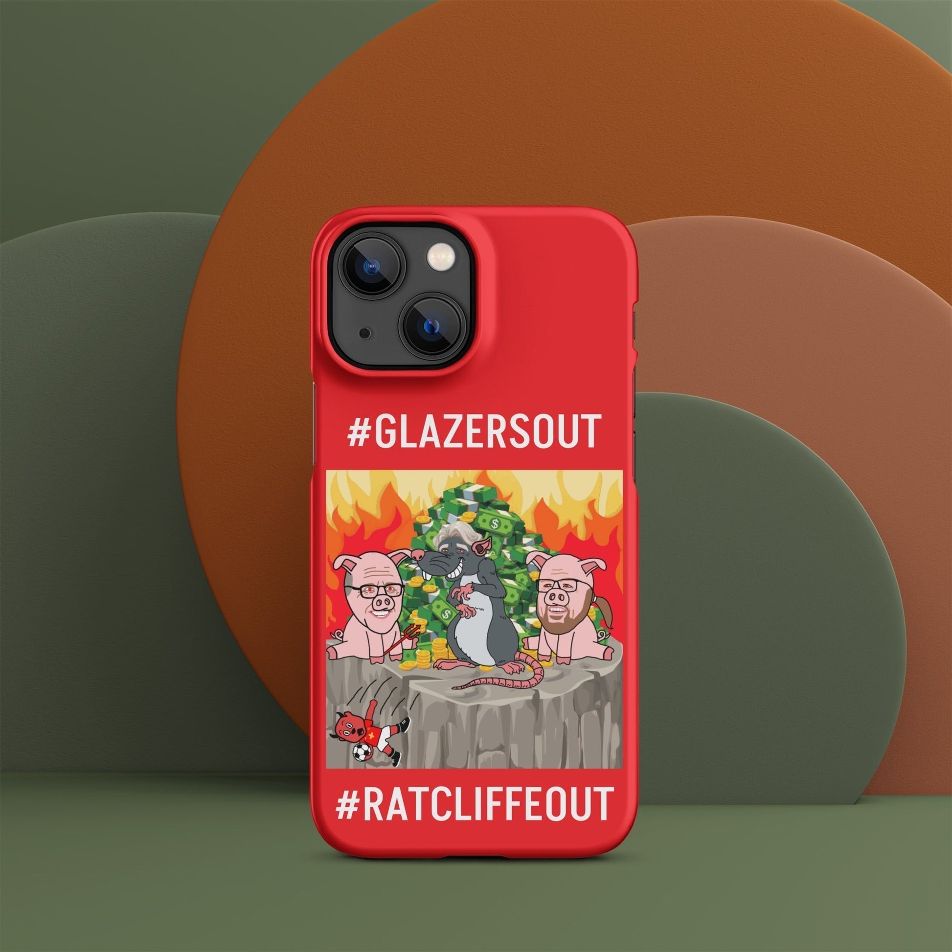 Manchester United Ratcliffe Out, Glazers Out Snap case for iPhone® red Matte iPhone 13 Mini Mobile Phone Cases Football GlazersOut Manchester United RatcliffeOut Next Cult Brand