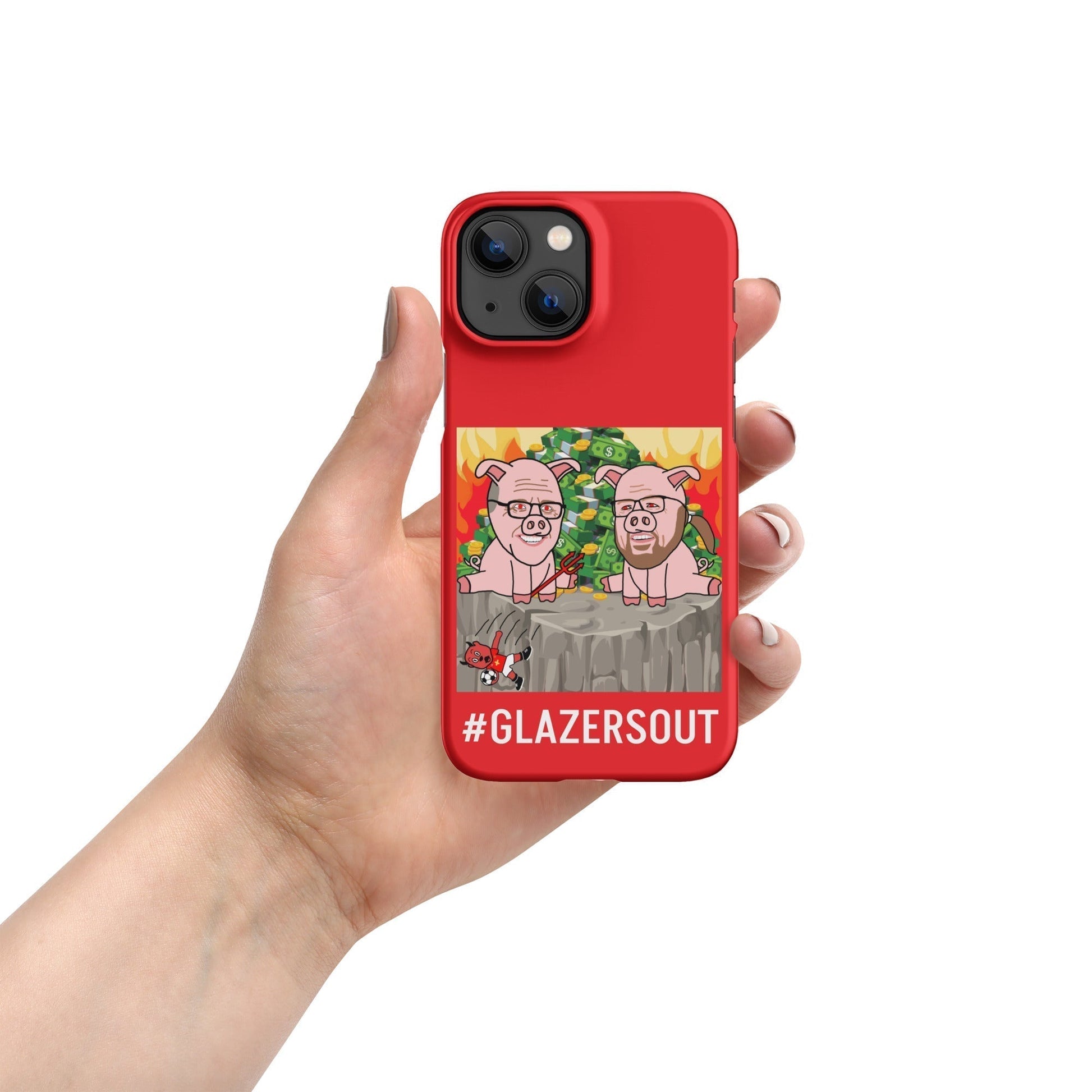 Glazers Out Manchester United Snap case for iPhone® red Matte iPhone 13 Mini Mobile Phone Cases Football GlazersOut Manchester United Next Cult Brand