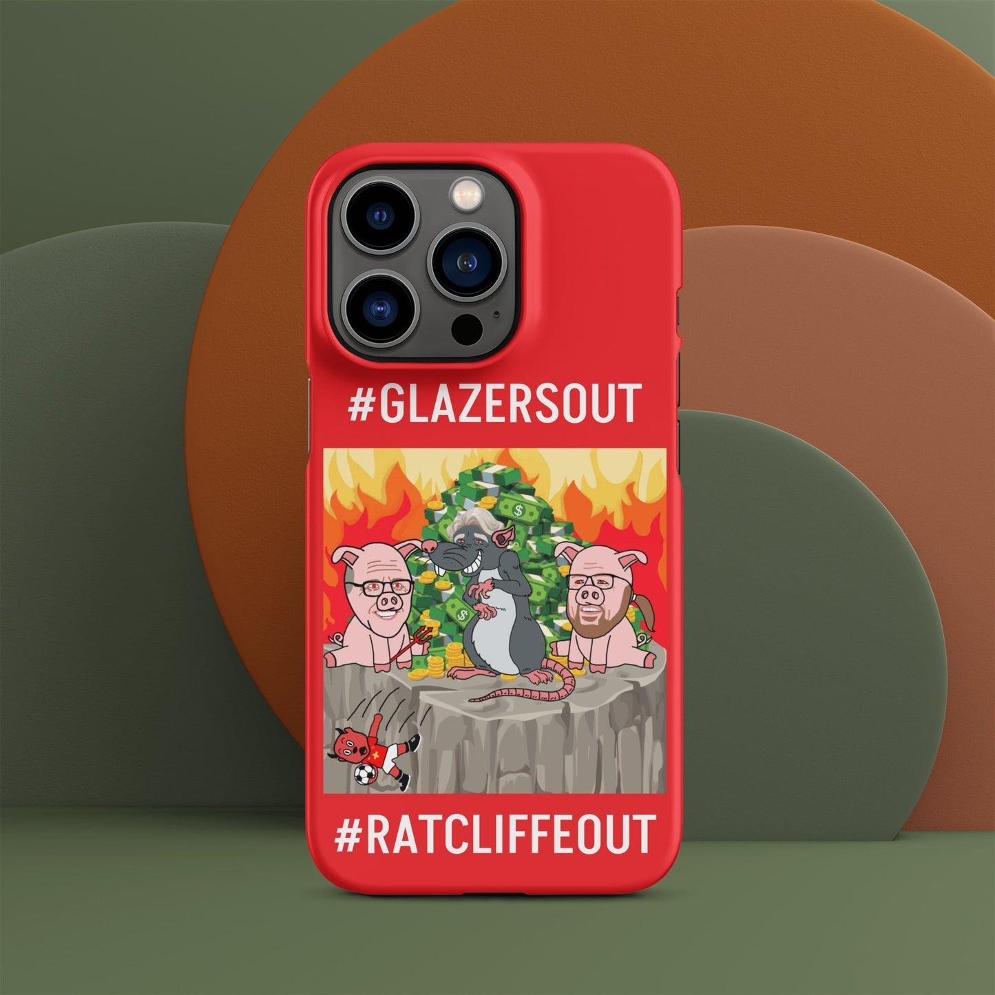 Manchester United Ratcliffe Out, Glazers Out Snap case for iPhone® red Matte iPhone 13 Pro Mobile Phone Cases Football GlazersOut Manchester United RatcliffeOut Next Cult Brand