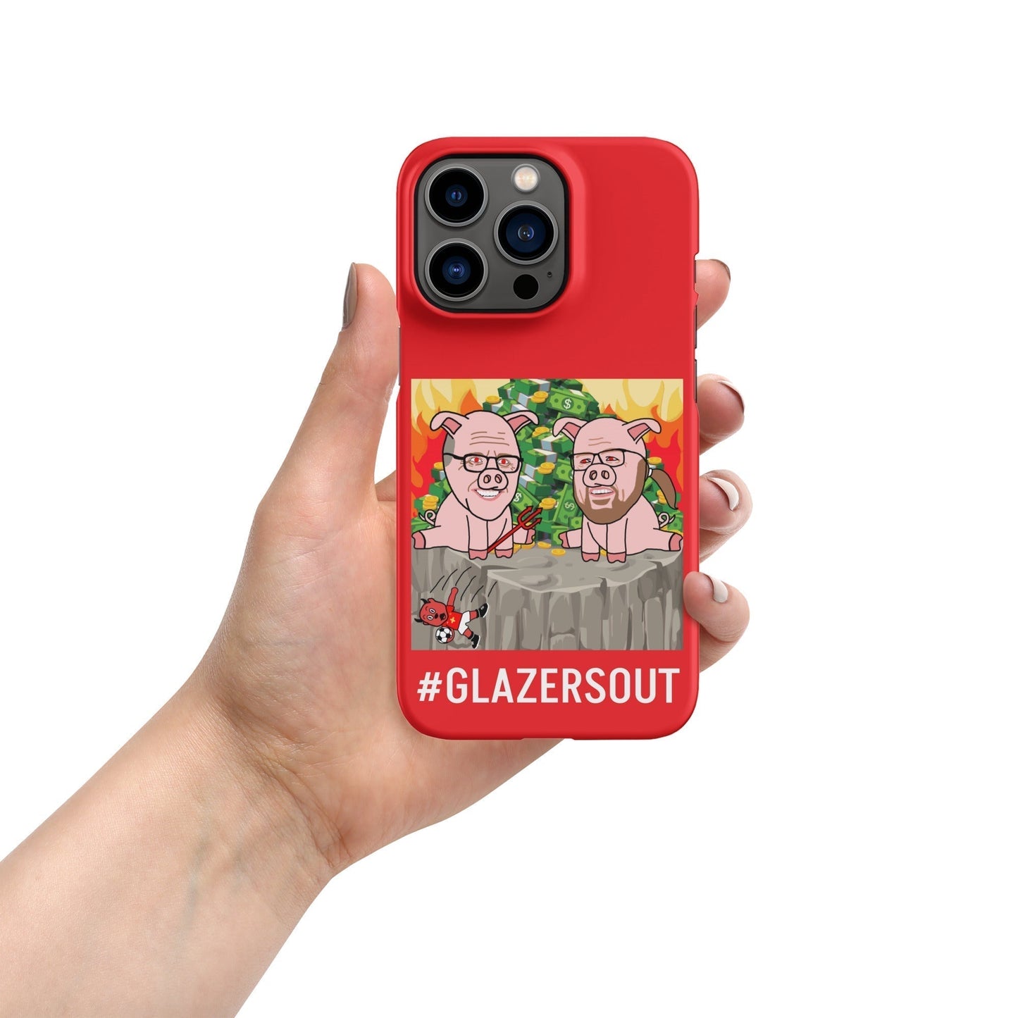 Glazers Out Manchester United Snap case for iPhone® red Matte iPhone 13 Pro Mobile Phone Cases Football GlazersOut Manchester United Next Cult Brand