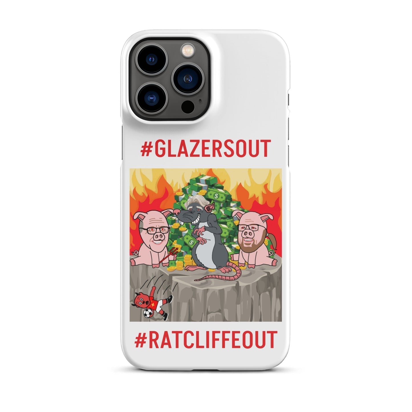 Manchester United Ratcliffe Out, Glazers Out Phone Snap case for iPhone® Matte iPhone 13 Pro Max Mobile Phone Cases Football GlazersOut Manchester United RatcliffeOut Next Cult Brand