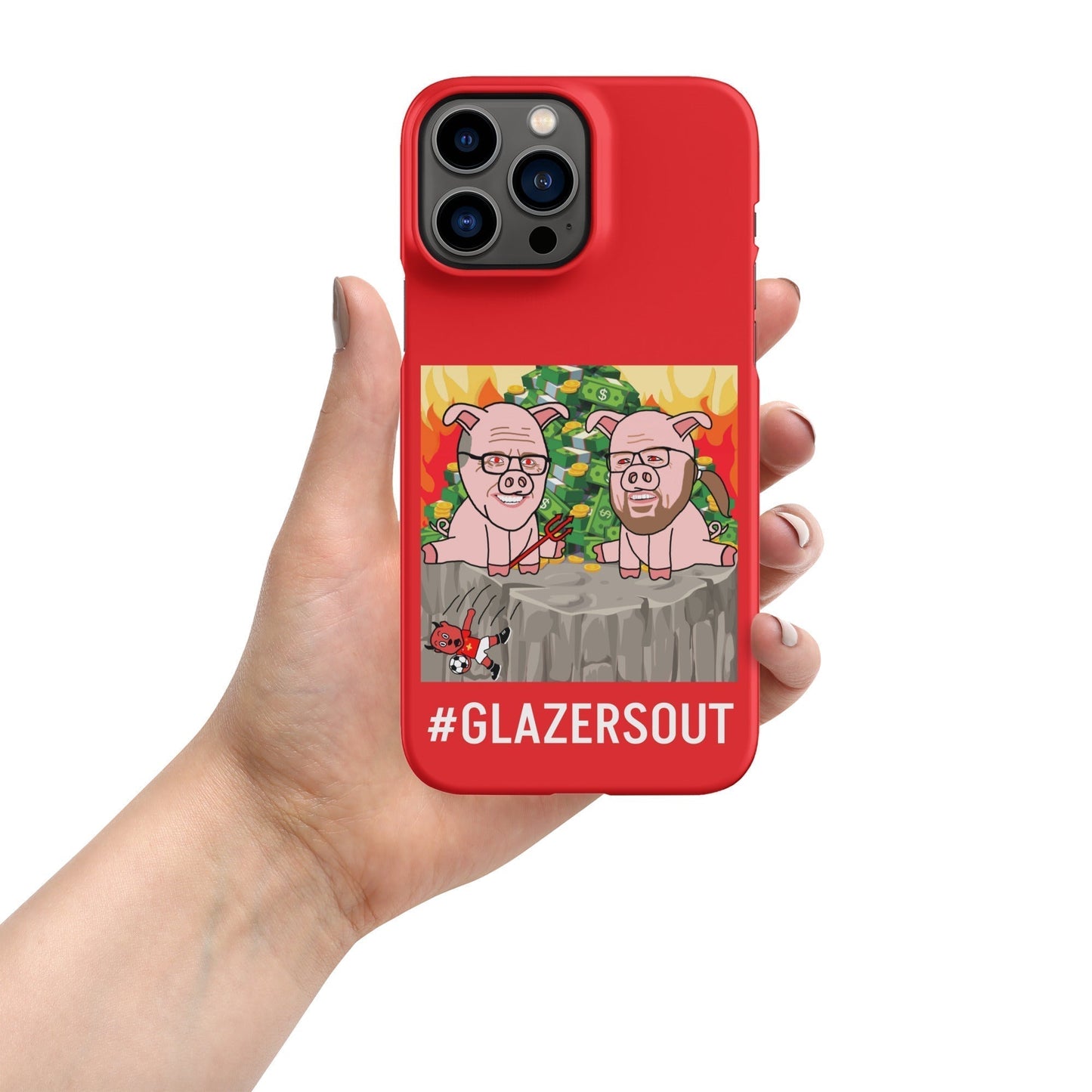 Glazers Out Manchester United Snap case for iPhone® red Matte iPhone 13 Pro Max Mobile Phone Cases Football GlazersOut Manchester United Next Cult Brand