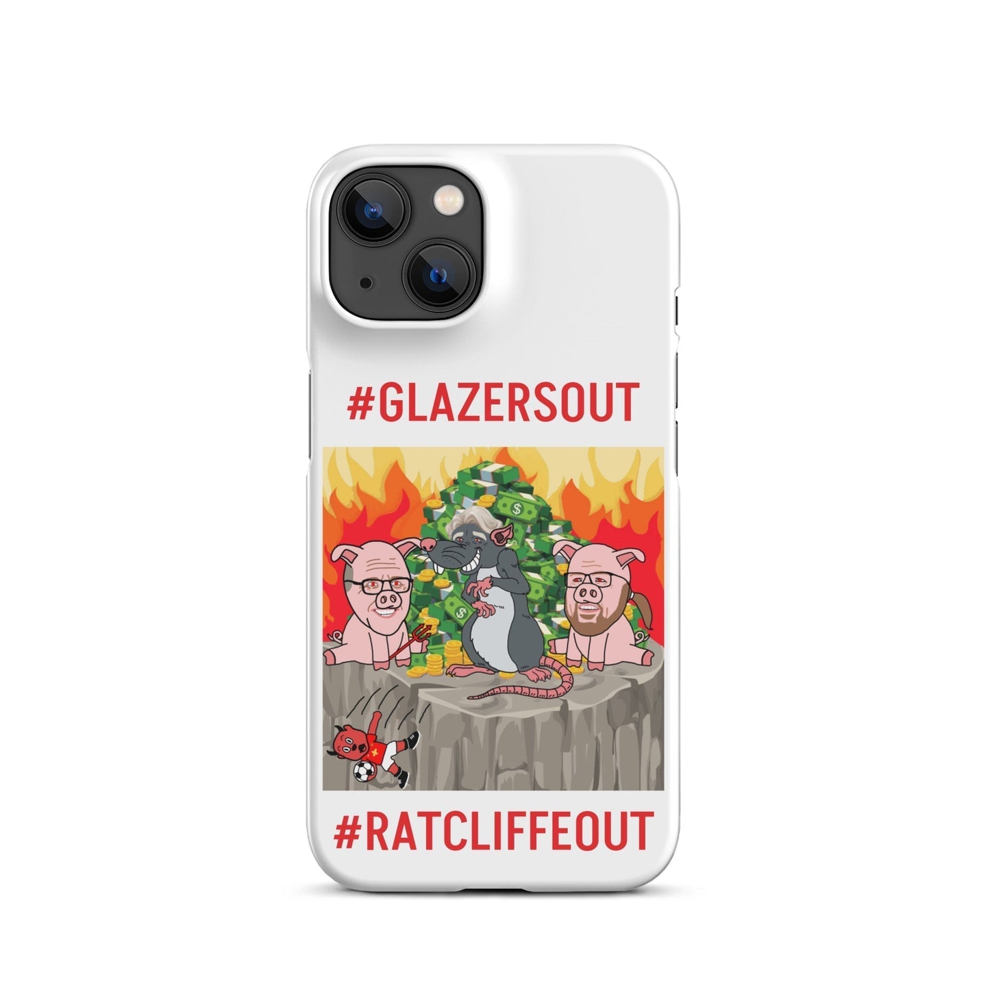 Manchester United Ratcliffe Out, Glazers Out Phone Snap case for iPhone® Matte iPhone 14 Mobile Phone Cases Football GlazersOut Manchester United RatcliffeOut Next Cult Brand